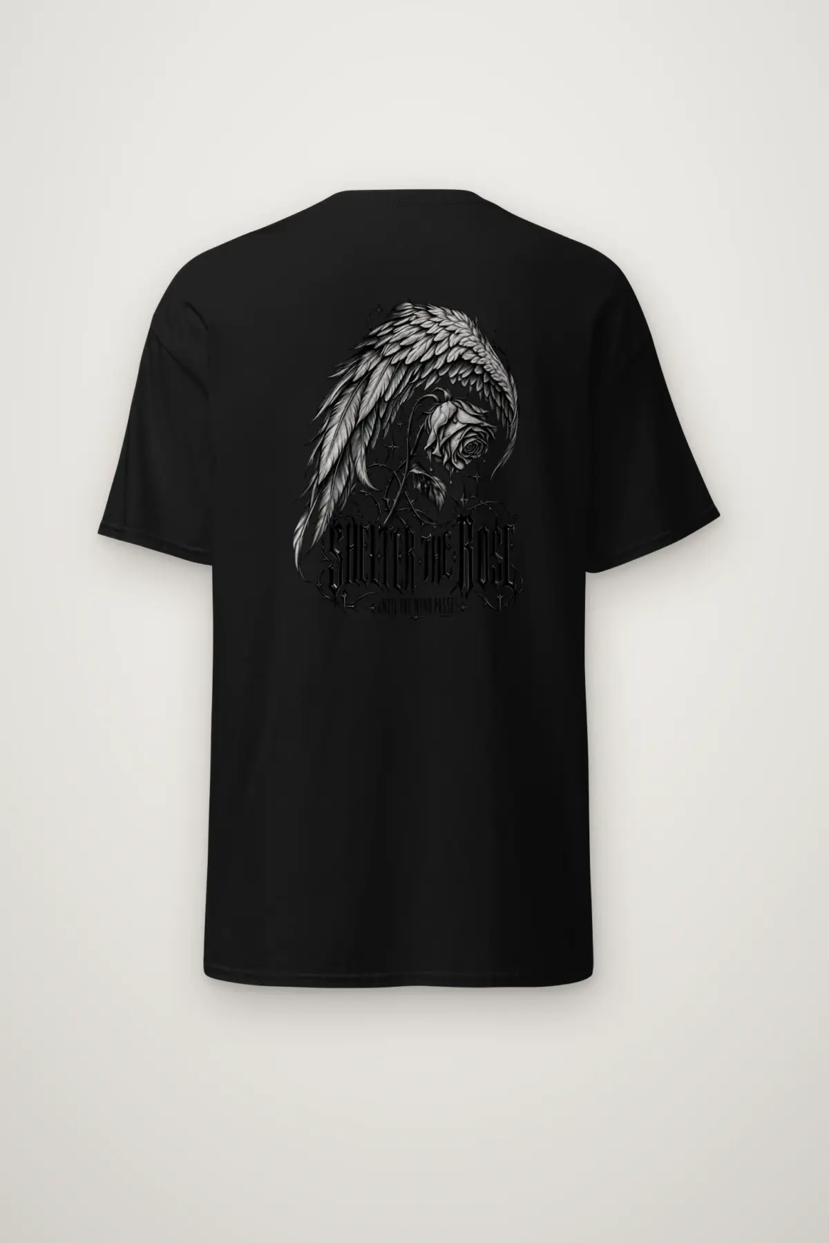 "Shelter the Rose Until the Wind Passes" Heavyweight Unisex Crewneck T-shirt