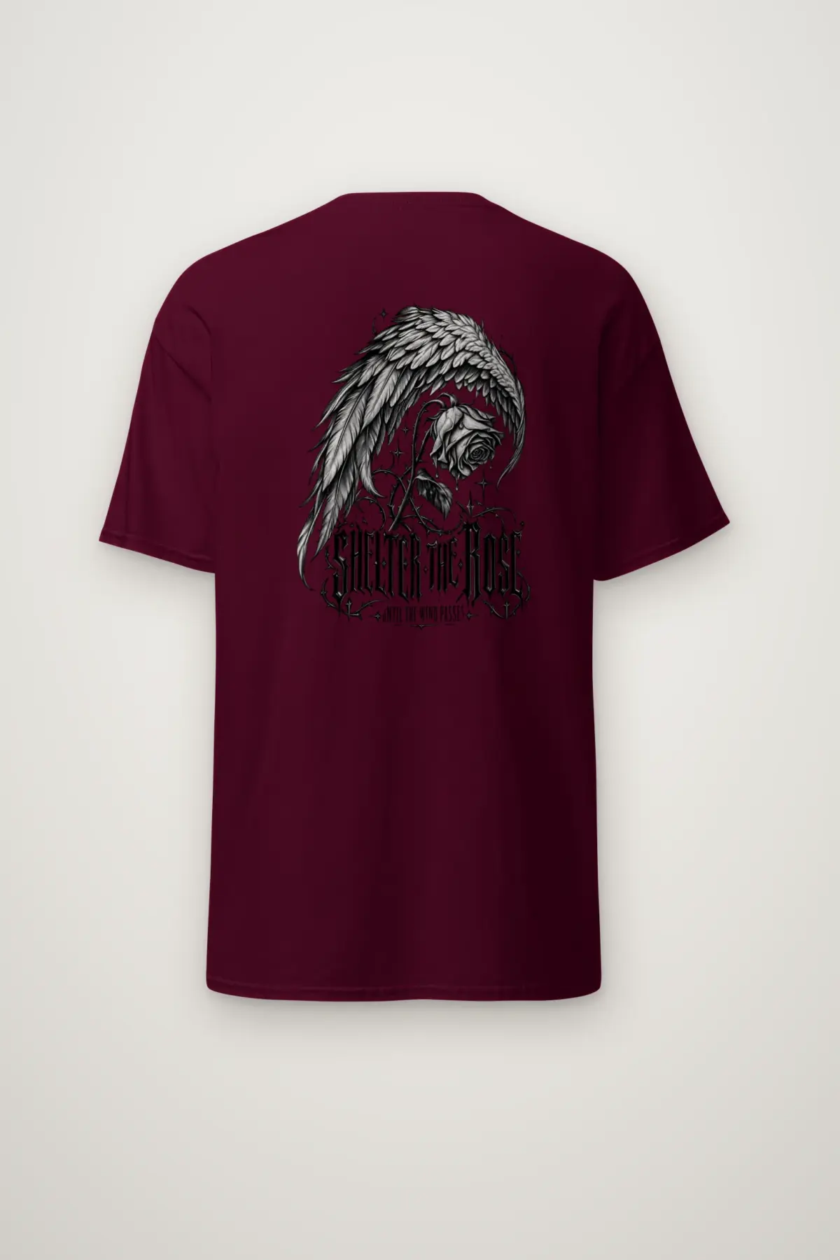 "Shelter the Rose Until the Wind Passes" Heavyweight Unisex Crewneck T-shirt