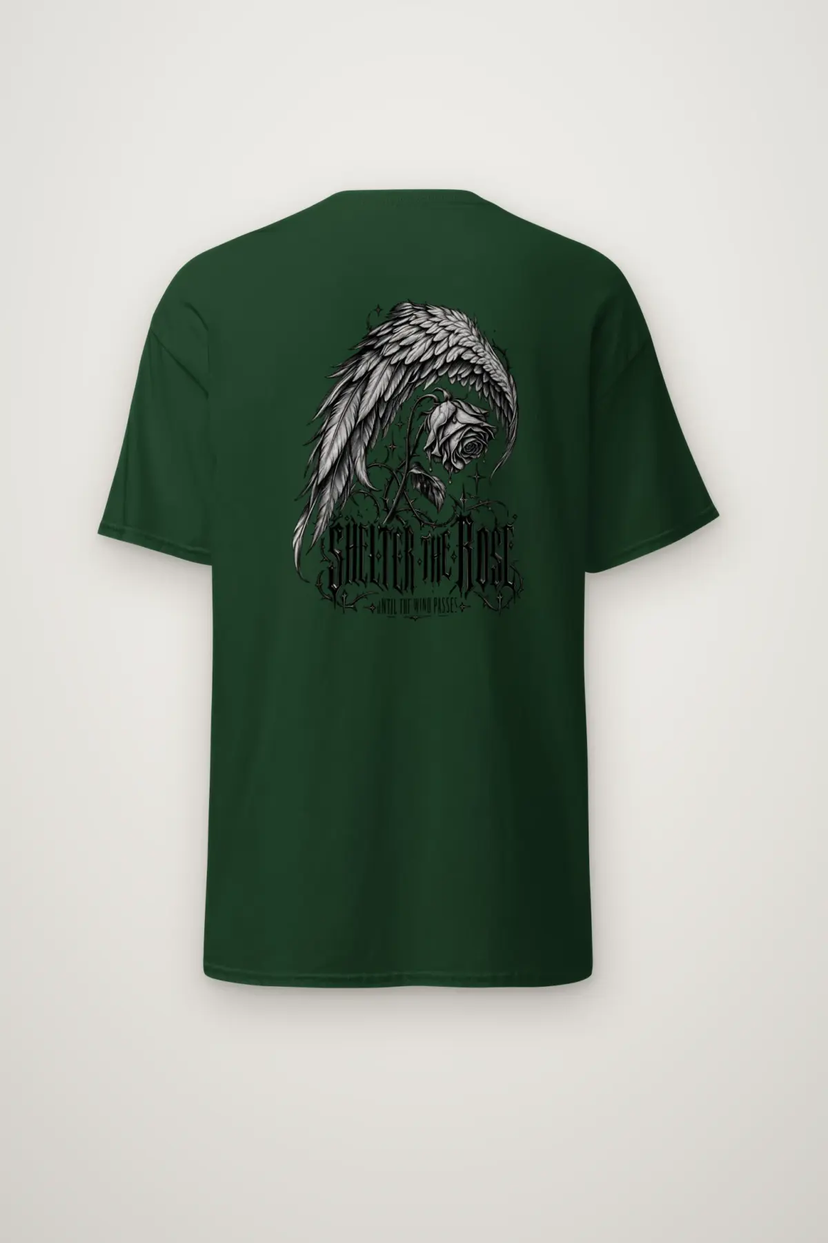"Shelter the Rose Until the Wind Passes" Heavyweight Unisex Crewneck T-shirt
