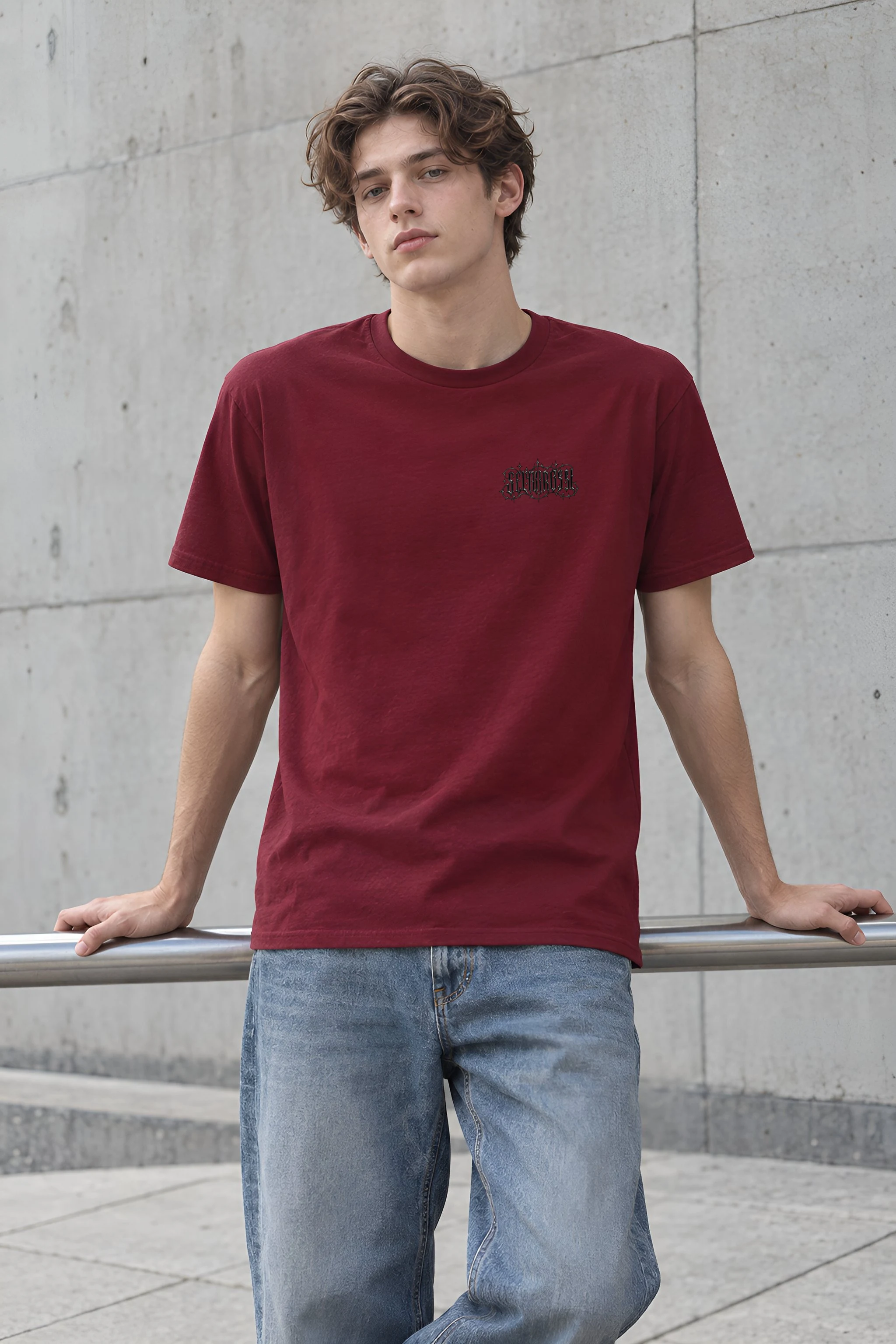 "Shelter the Rose Until the Wind Passes" Heavyweight Unisex Crewneck T-shirt