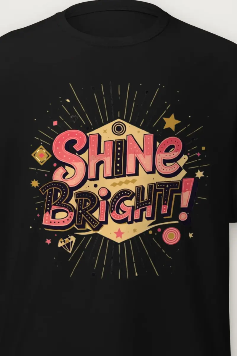 "Shine Bright" Heavyweight Unisex Crewneck T-shirt
