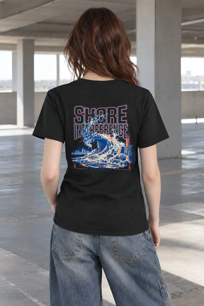 "Shore Interference" Heavyweight Unisex Crewneck T-shirt