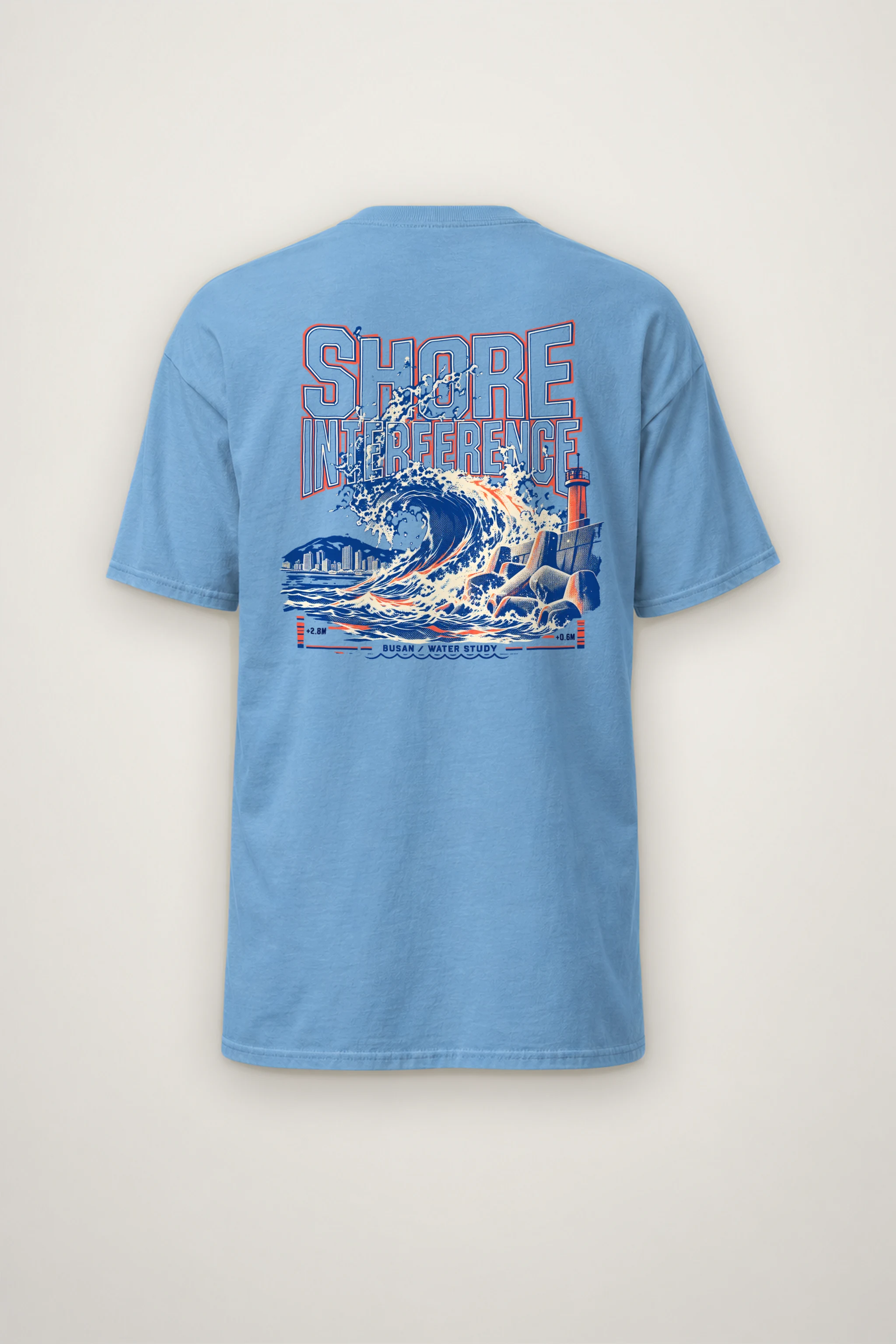 "Shore Interference" Heavyweight Unisex Crewneck T-shirt