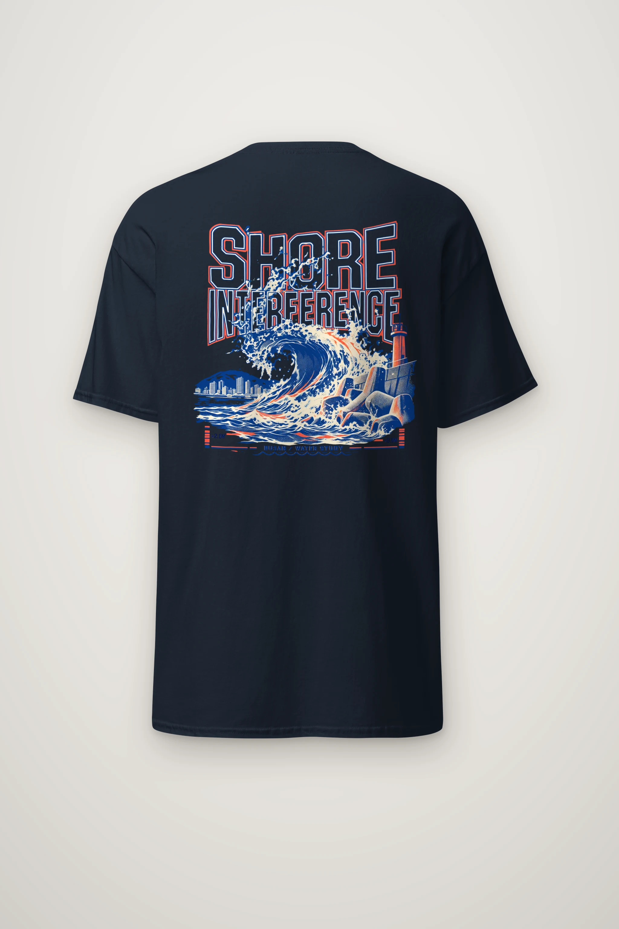 "Shore Interference" Heavyweight Unisex Crewneck T-shirt