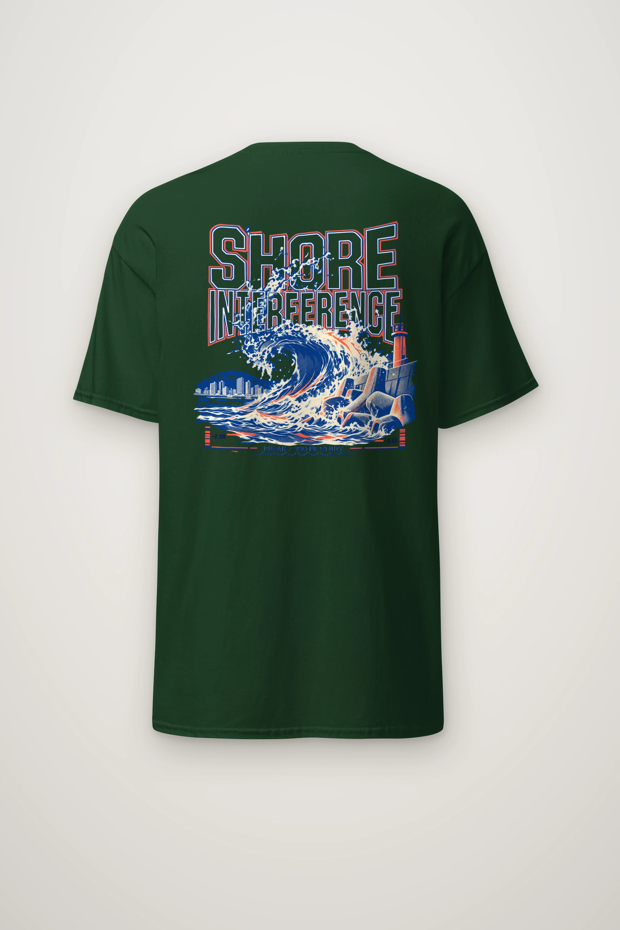 "Shore Interference" Heavyweight Unisex Crewneck T-shirt