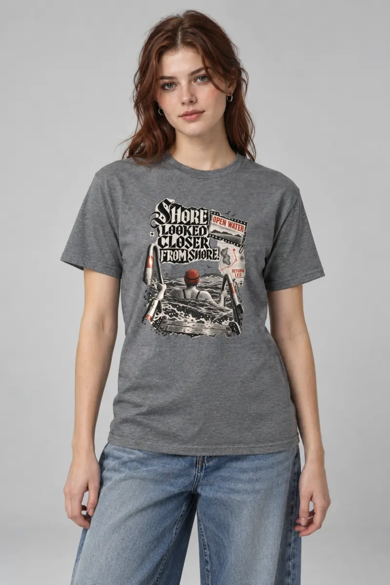 "SHORE LOOKED CLOSER FROM SHORE" Heavyweight Unisex Crewneck T-shirt