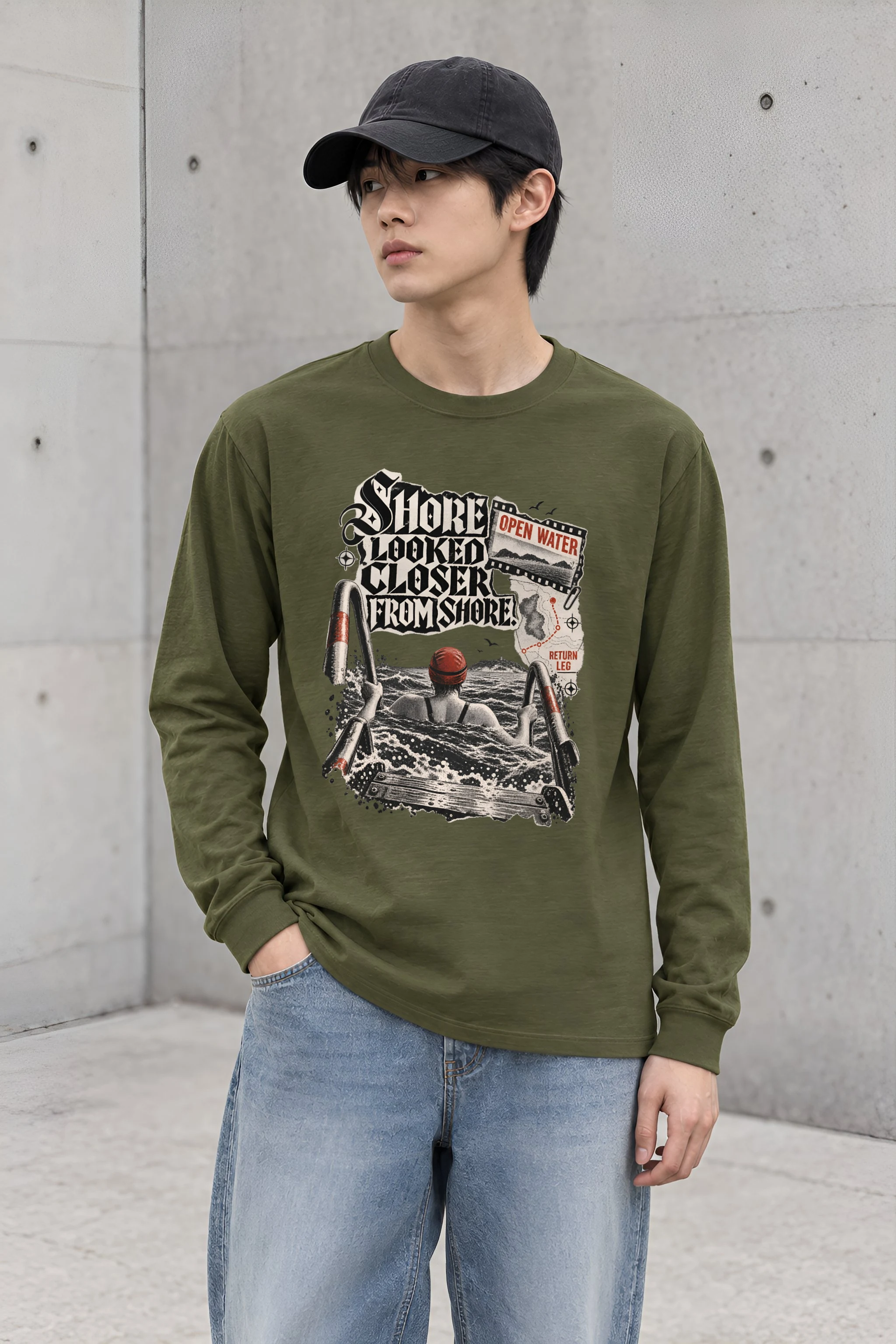 "Shore Looked Closer From Shore" Unisex Longsleeve T-shirt