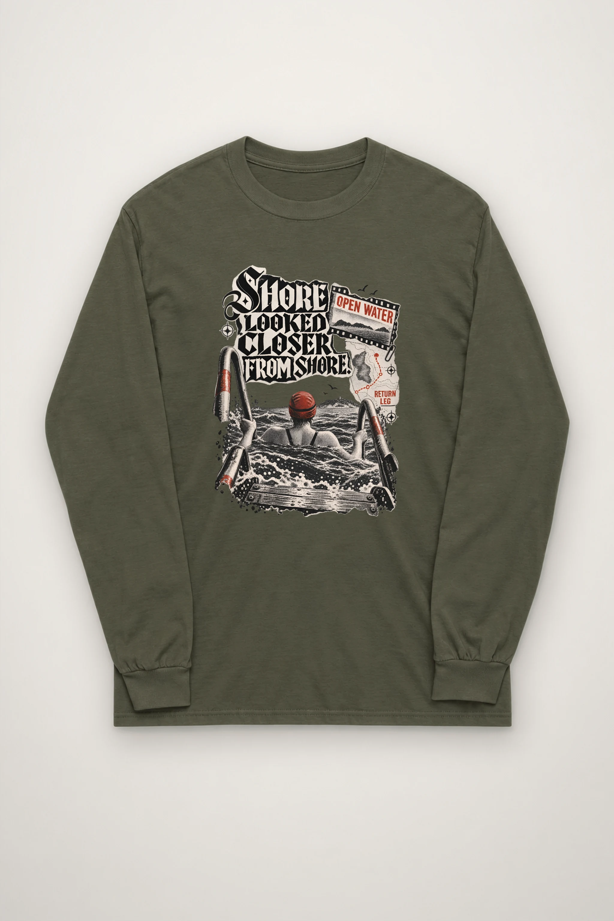 "Shore Looked Closer From Shore" Unisex Longsleeve T-shirt