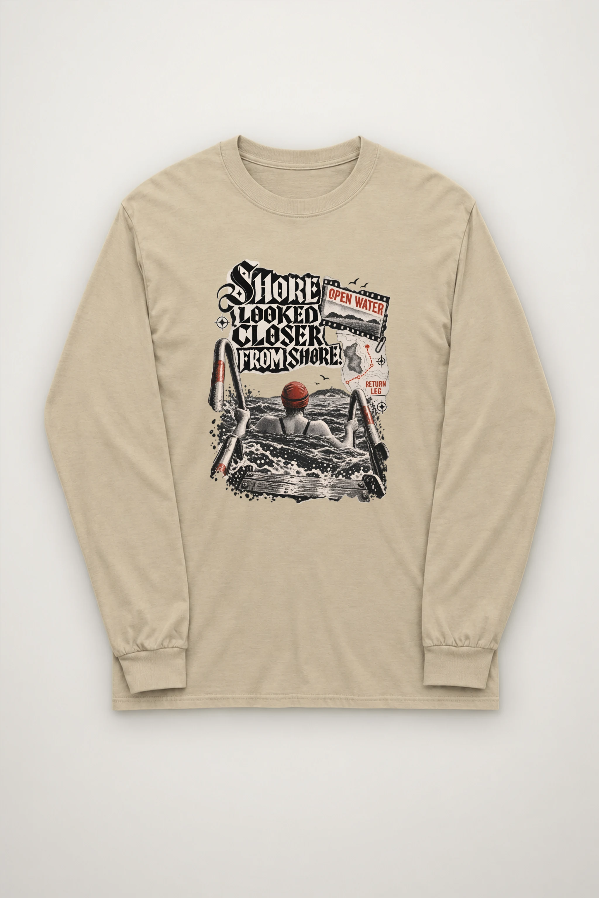 "Shore Looked Closer From Shore" Unisex Longsleeve T-shirt