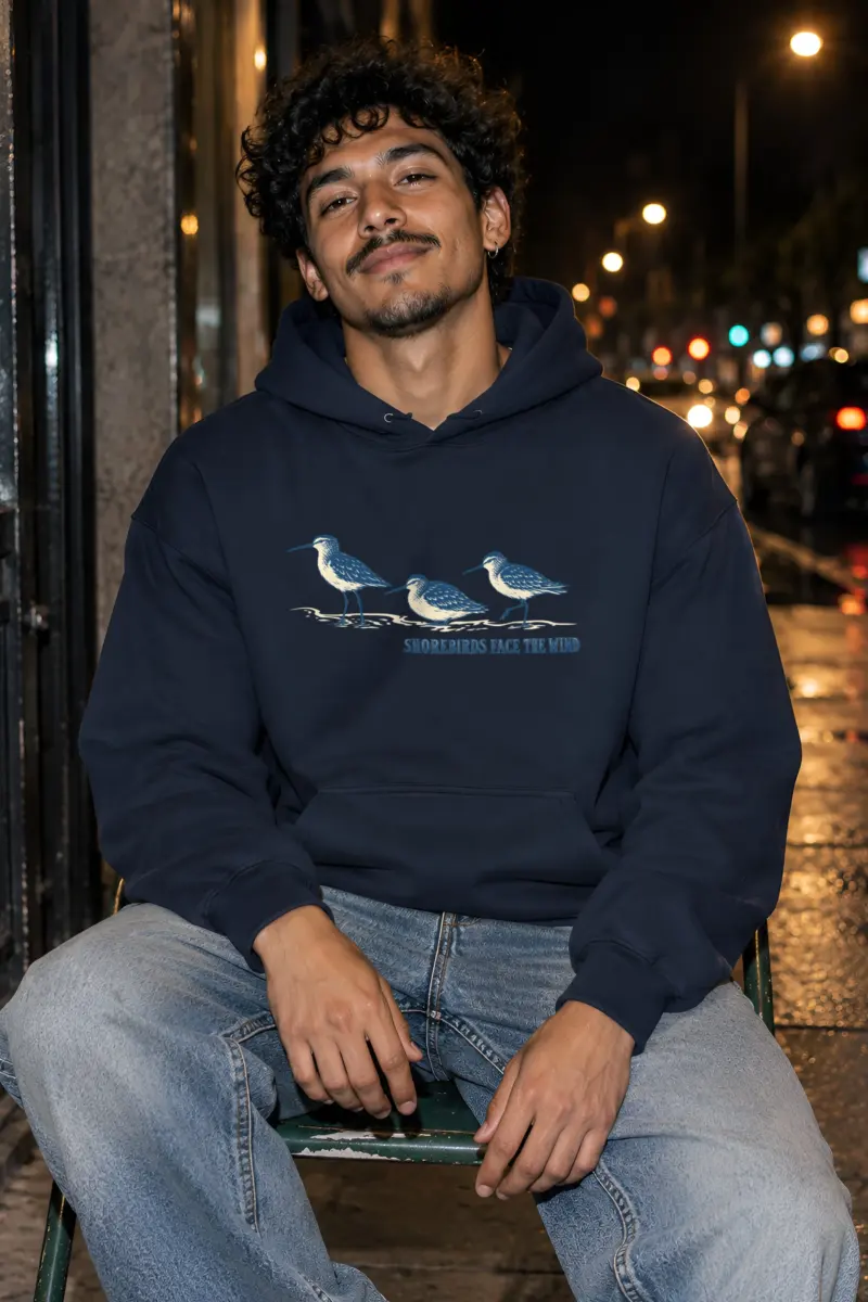 "Shorebirds Face the Wind" Heavy Blend Unisex Pullover Hoodie