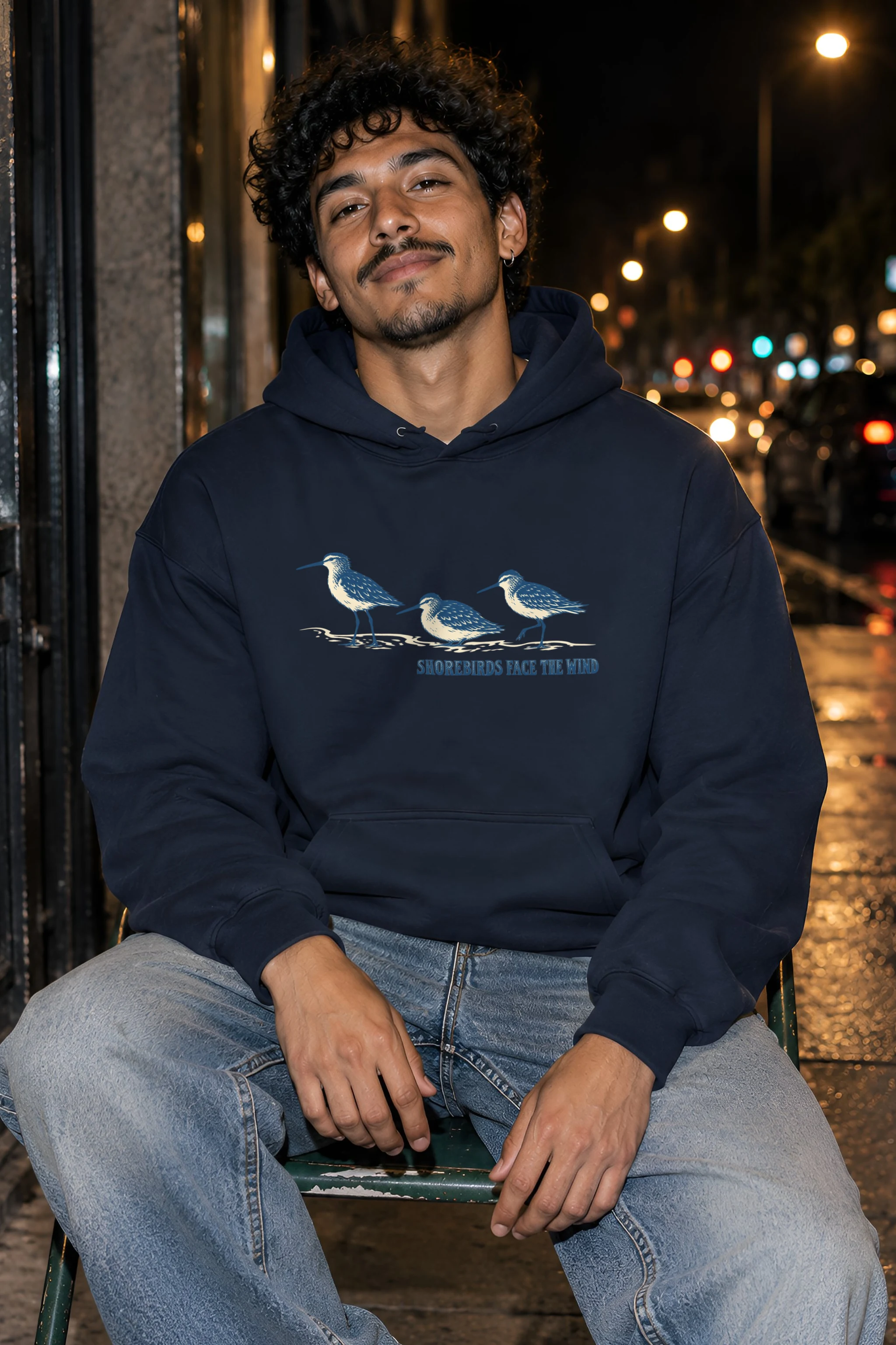 "Shorebirds Face the Wind" 1 Pullover Hoodie