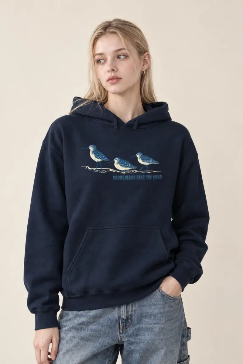 "Shorebirds Face the Wind" Heavy Blend Unisex Pullover Hoodie