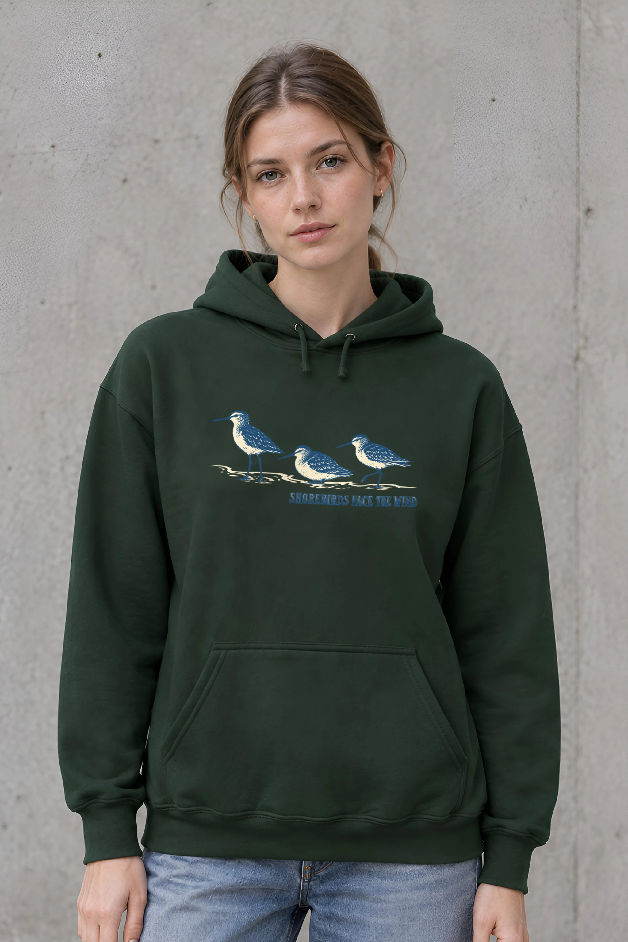 "Shorebirds Face the Wind" Heavy Blend Unisex Pullover Hoodie