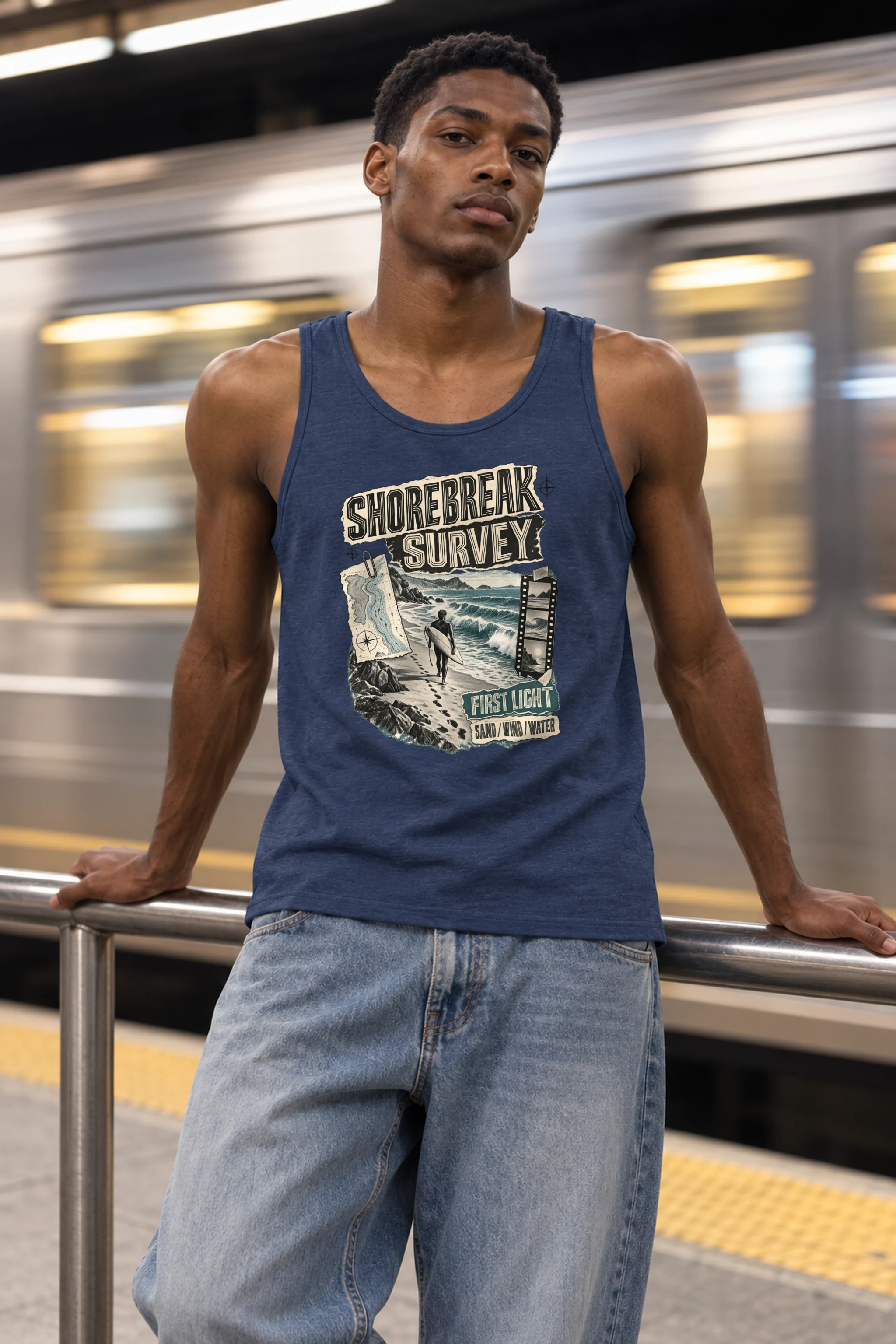 "Shorebreak Survey" Unisex Jersey Tank