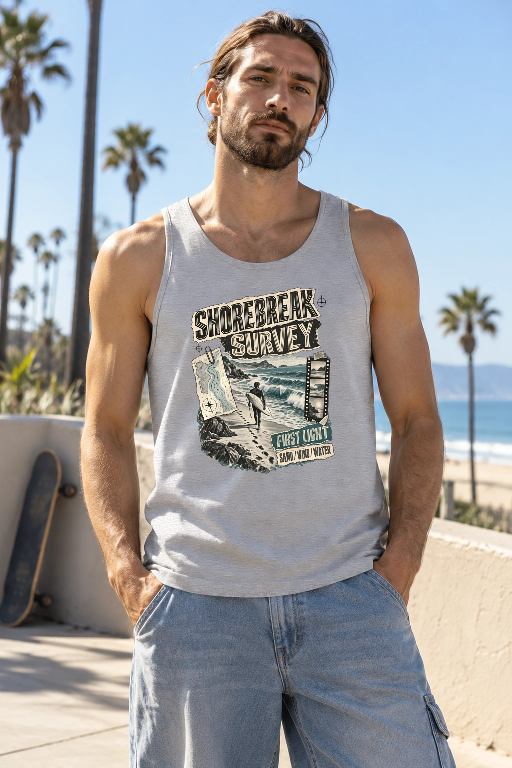 "Shorebreak Survey" Unisex Jersey Tank