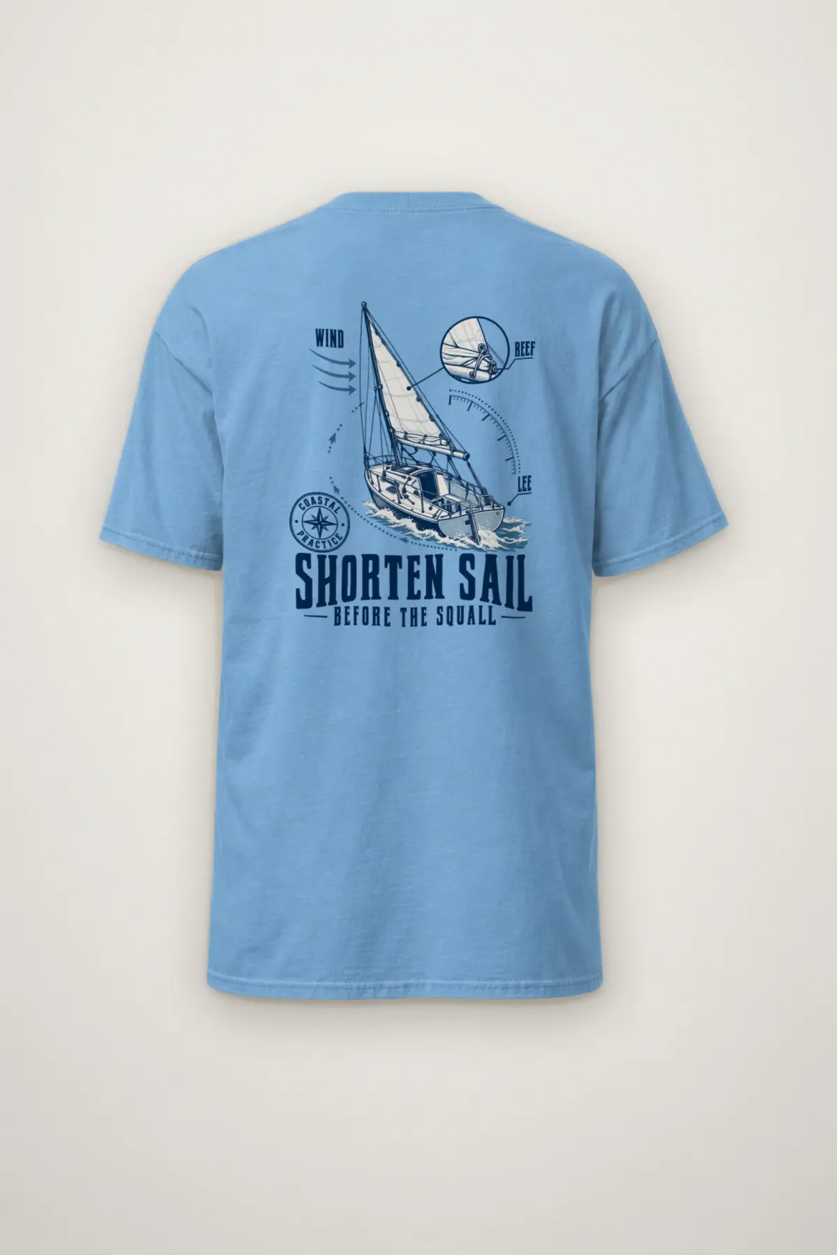"Shorten Sail Before the Squall" Heavyweight Unisex Crewneck T-shirt