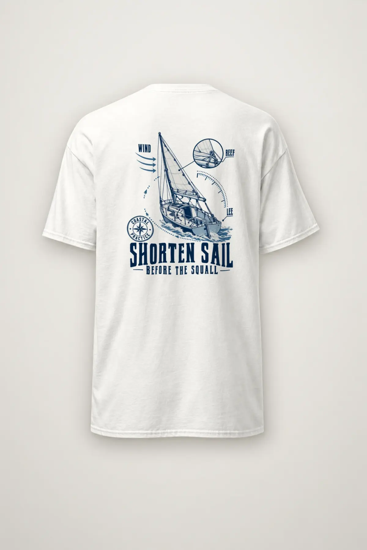 "Shorten Sail Before the Squall" Heavyweight Unisex Crewneck T-shirt