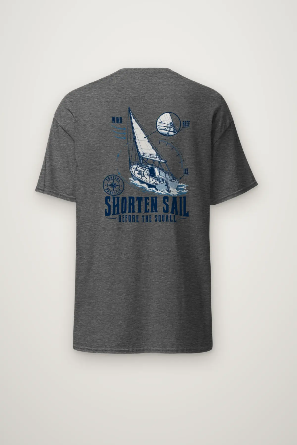 "Shorten Sail Before the Squall" Heavyweight Unisex Crewneck T-shirt
