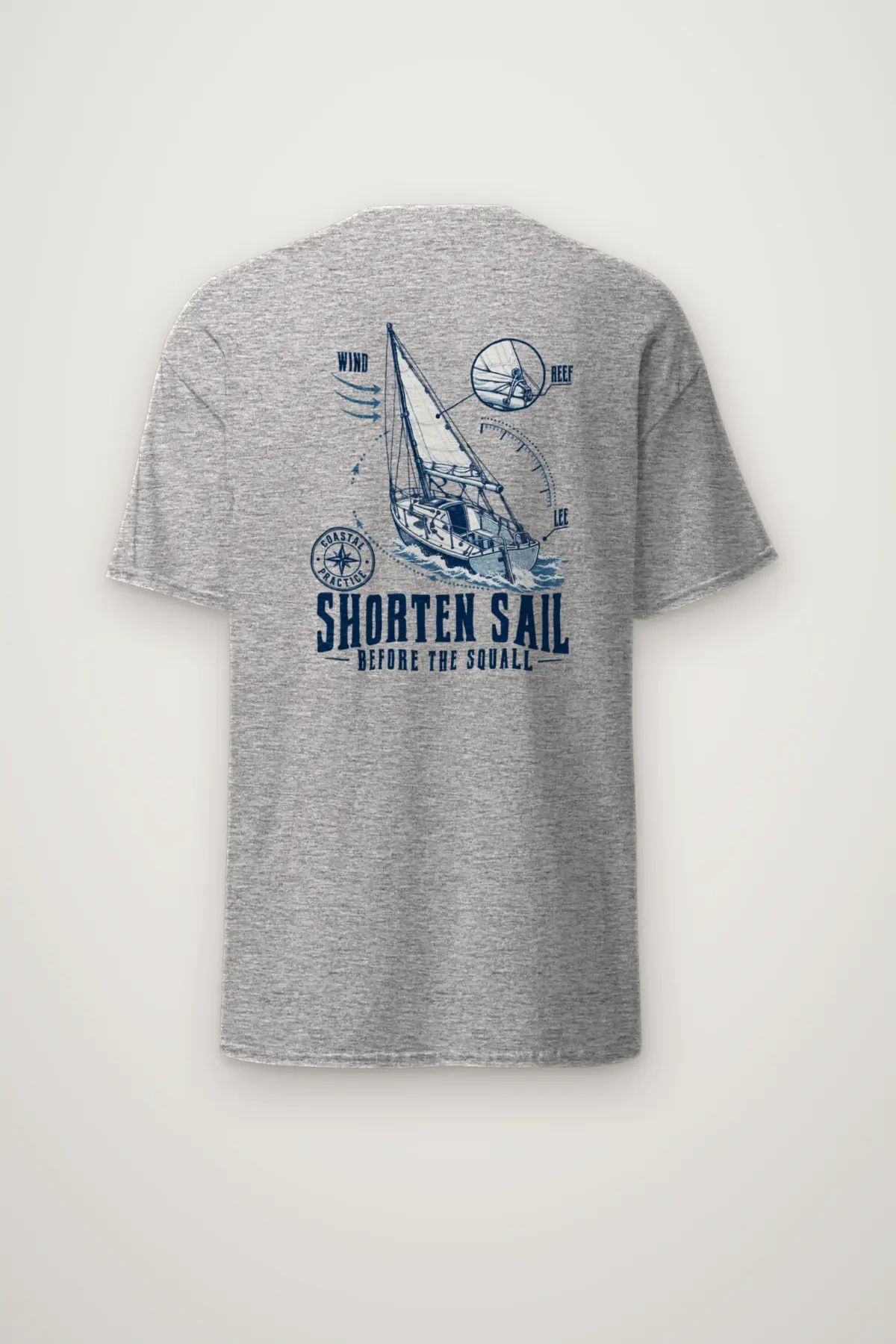 "Shorten Sail Before the Squall" Heavyweight Unisex Crewneck T-shirt