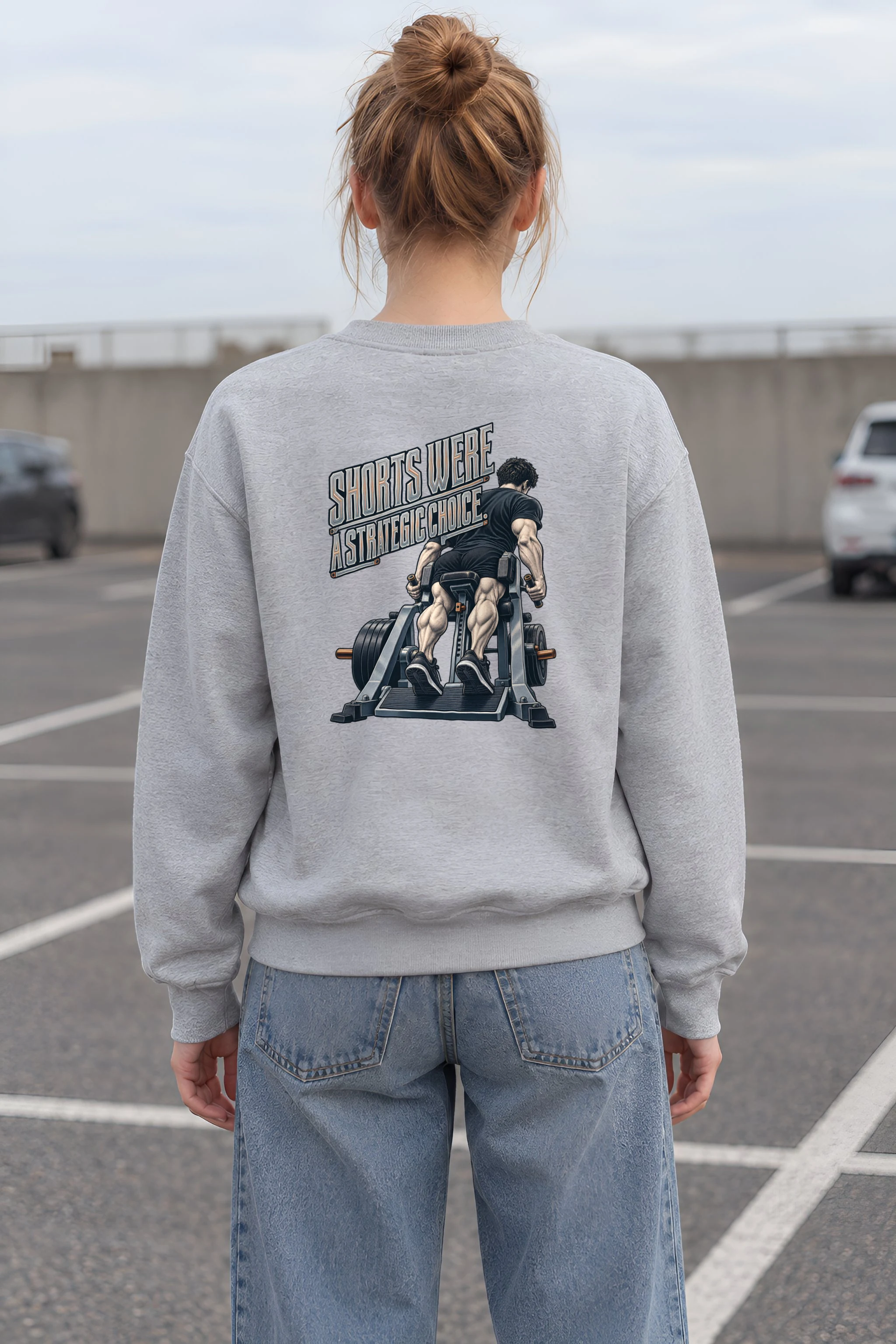 "Shorts Were A Strategic Choice" Heavy Blend Unisex Crewneck Sweatshirt