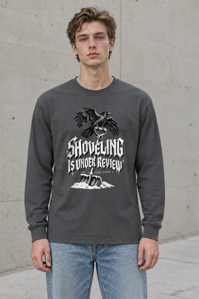 "Shoveling Is Under Review" Unisex Longsleeve T-shirt