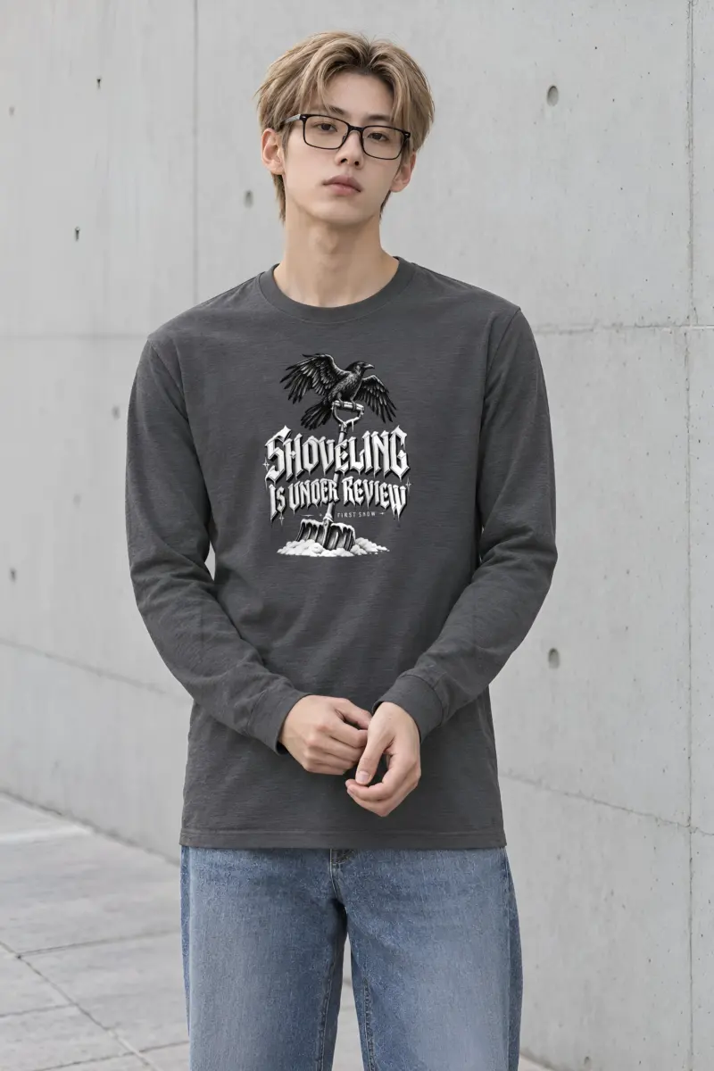 "Shoveling Is Under Review" Unisex Longsleeve T-shirt