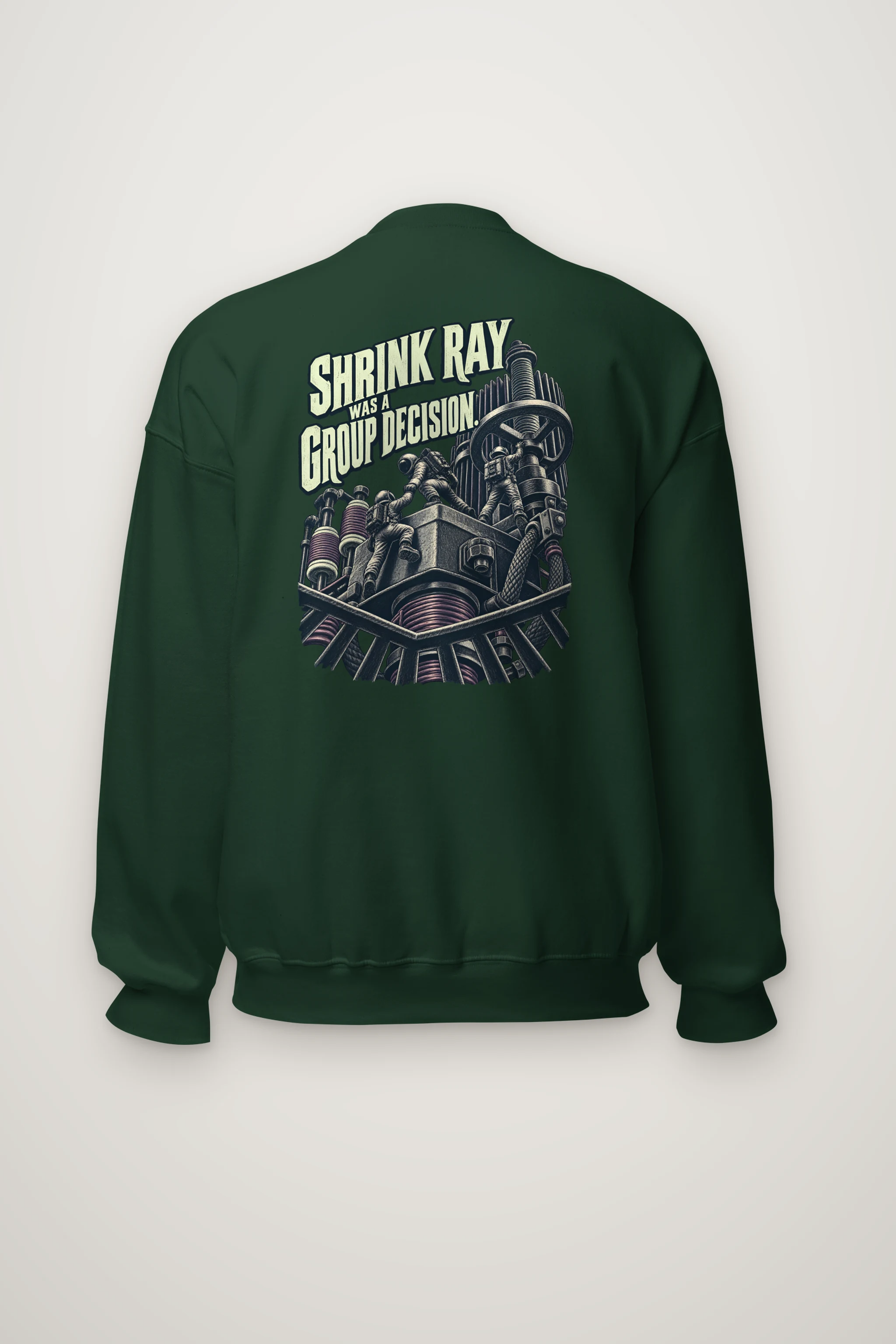 "Shrink Ray Group Decision" Heavy Blend Unisex Crewneck Sweatshirt