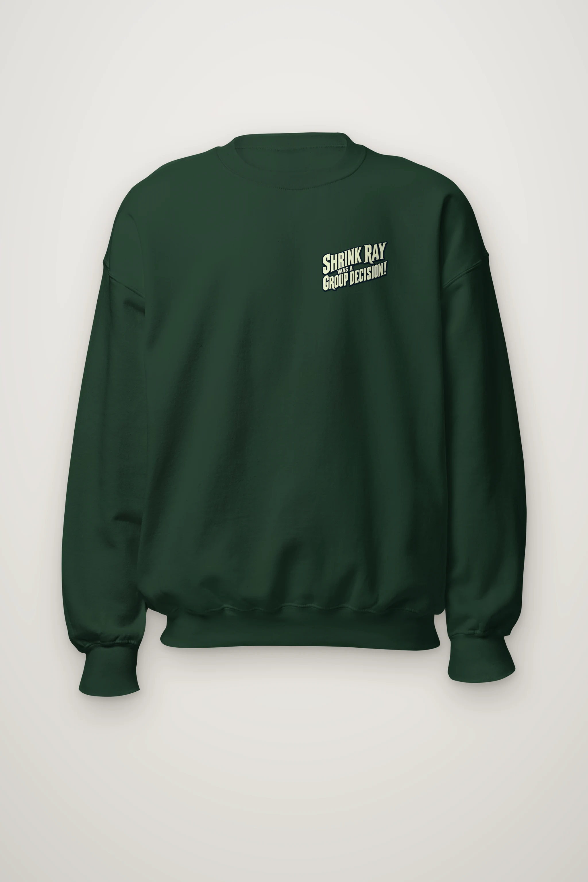 "Shrink Ray Group Decision" Heavy Blend Unisex Crewneck Sweatshirt