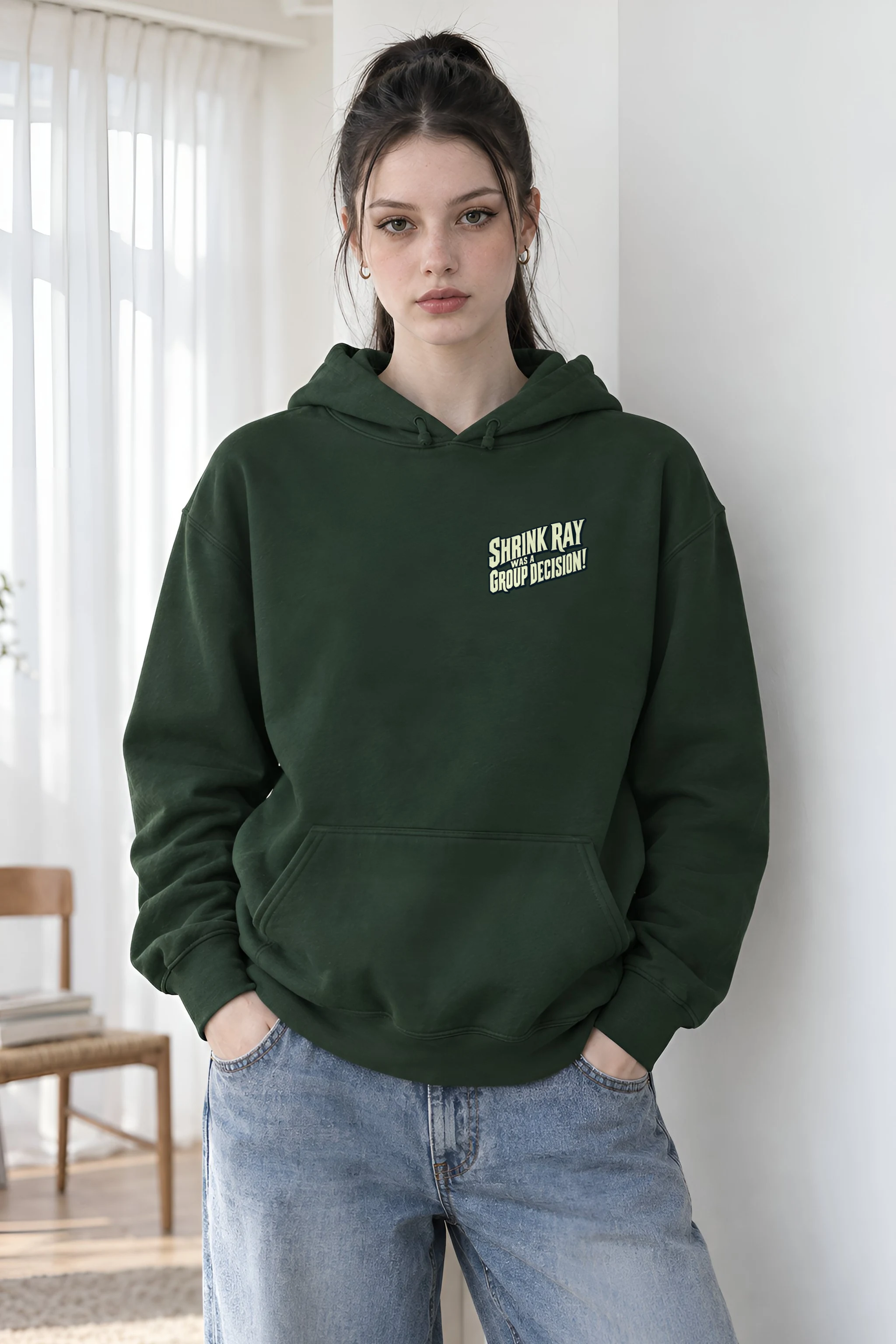 "Shrink Ray Was a Group Decision" Heavy Blend Unisex Pullover Hoodie