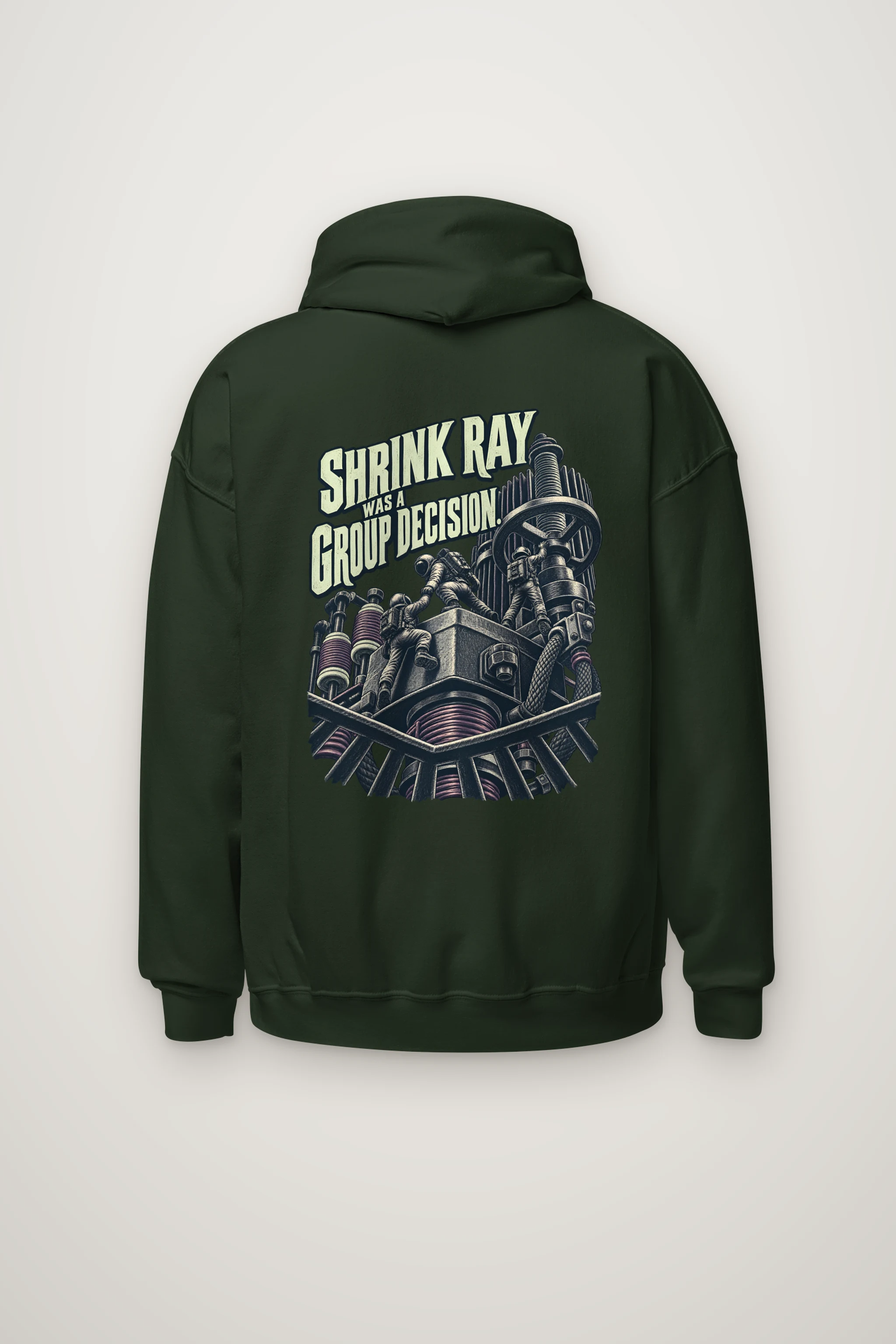 "Shrink Ray Was a Group Decision" Heavy Blend Unisex Pullover Hoodie