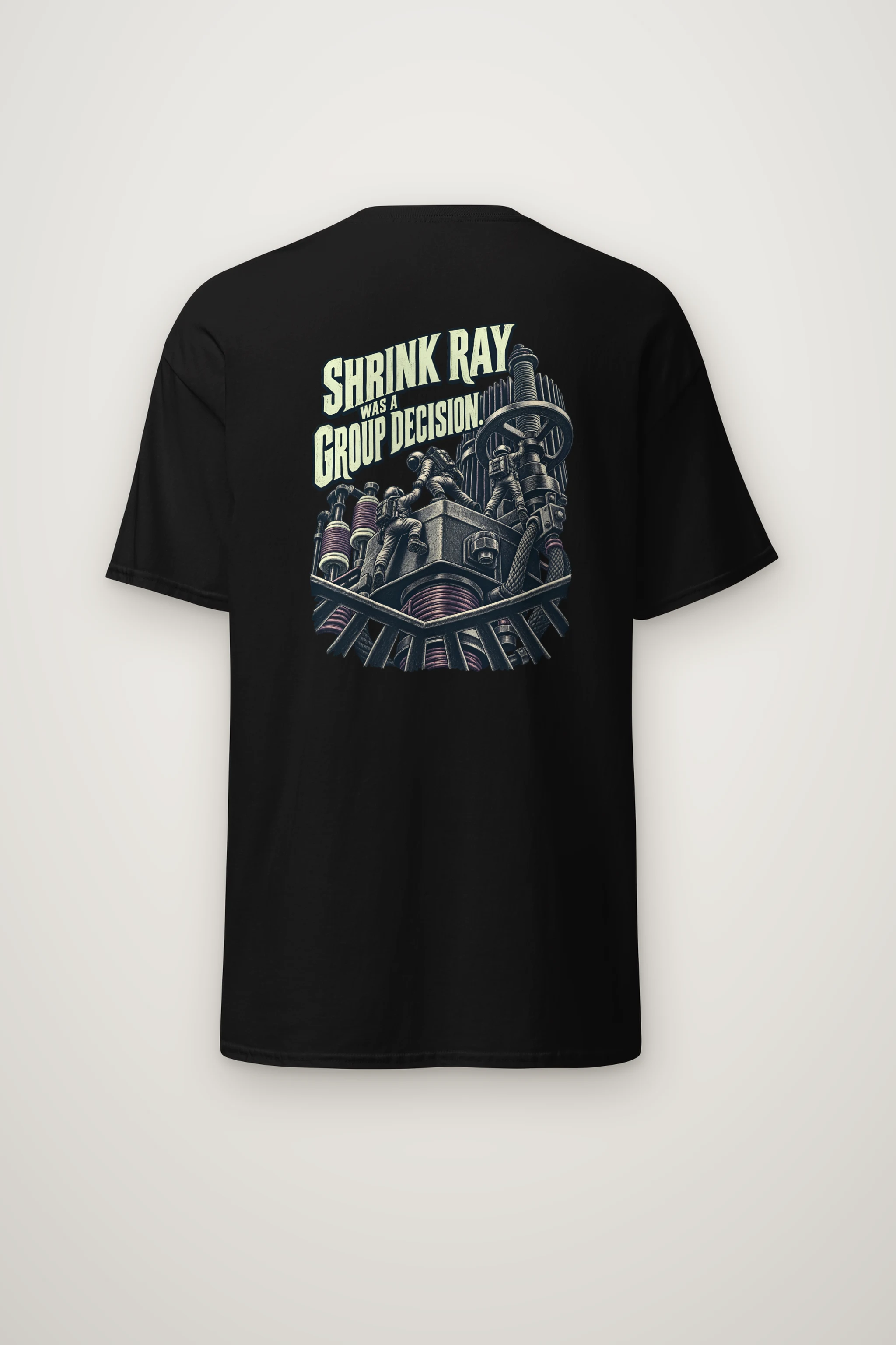 "Shrink Ray Was a Group Decision" Heavyweight Unisex Crewneck T-shirt