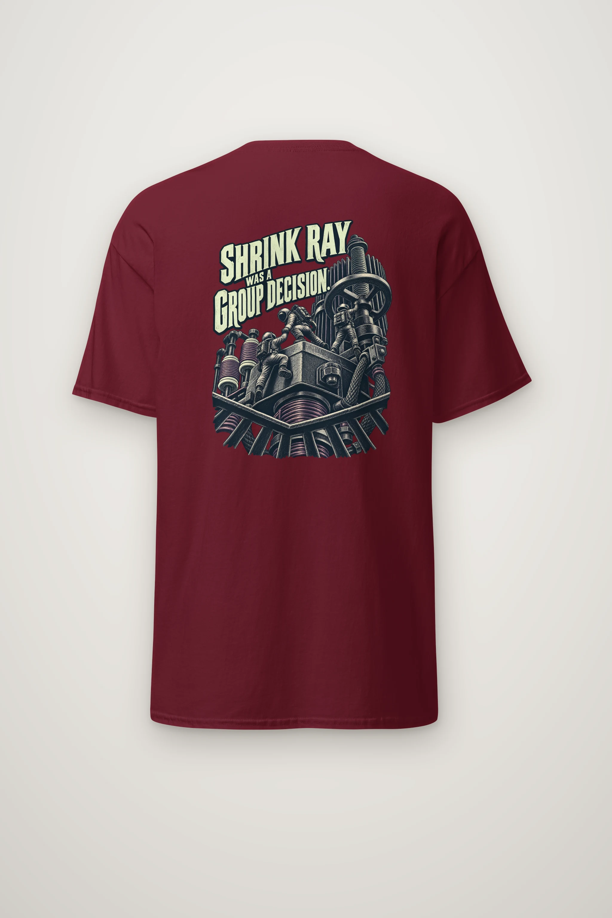 "Shrink Ray Was a Group Decision" Heavyweight Unisex Crewneck T-shirt