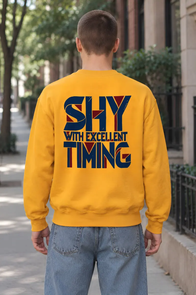 "Shy With Excellent Timing" Heavy Blend Unisex Crewneck Sweatshirt