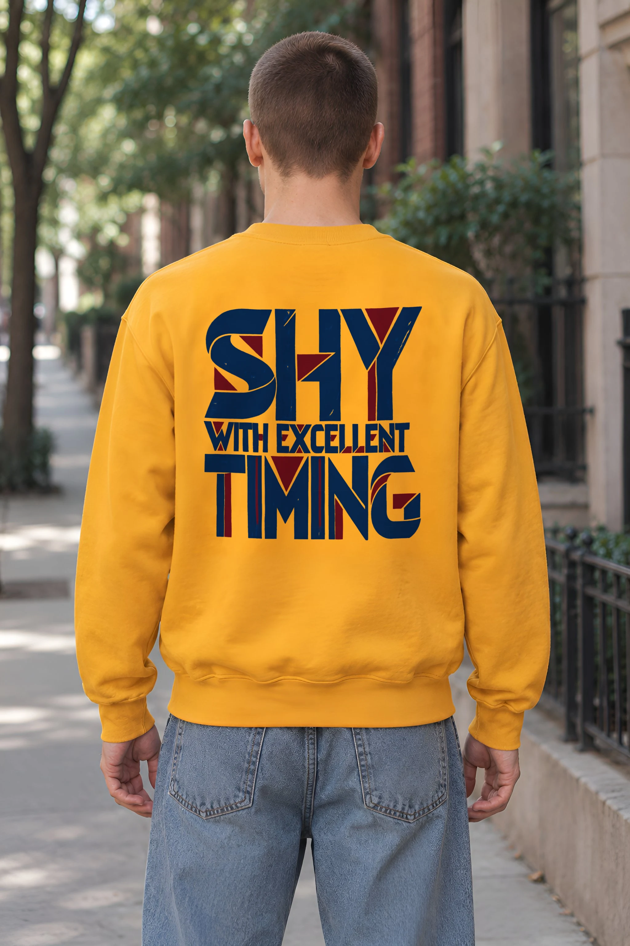 "Shy With Excellent Timing" Heavy Blend Unisex Crewneck Sweatshirt