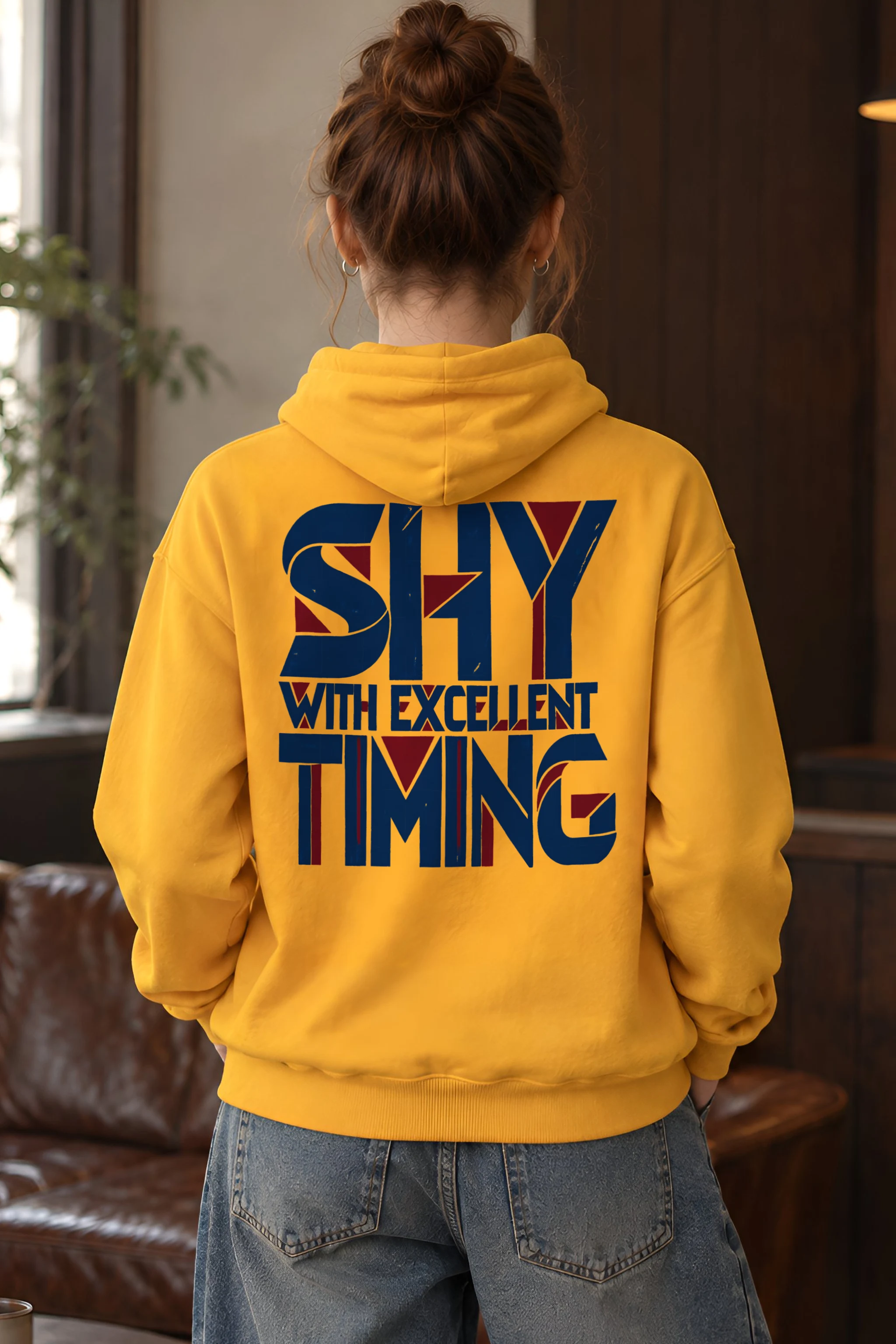 "Shy With Excellent Timing" Heavy Blend Unisex Pullover Hoodie
