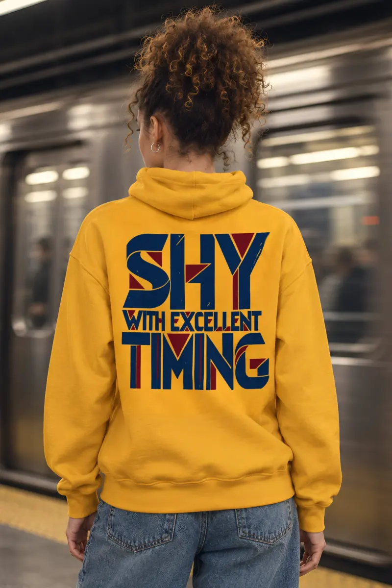 "Shy With Excellent Timing" Heavy Blend Unisex Pullover Hoodie