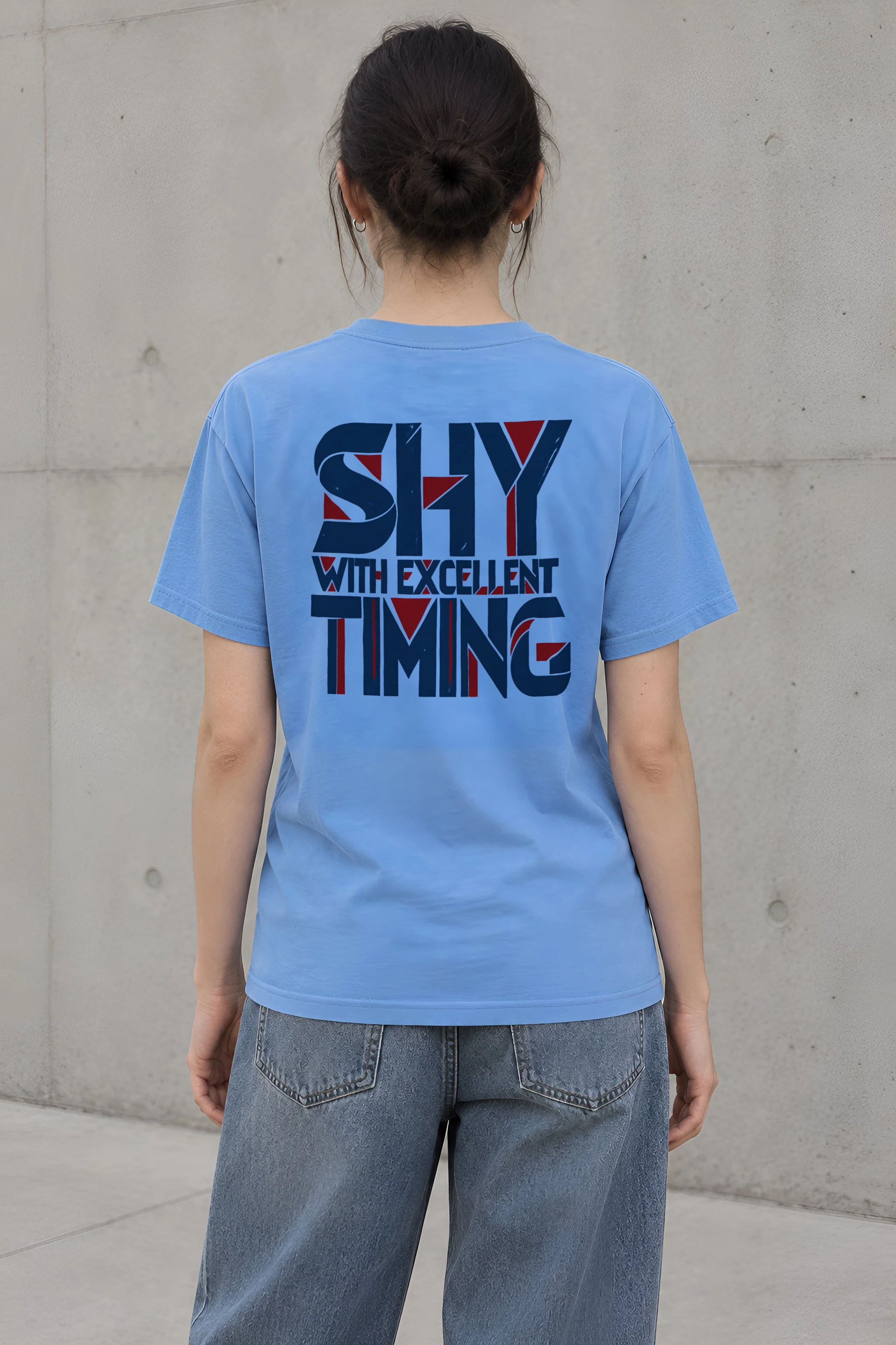 "Shy With Excellent Timing" Heavyweight Unisex Crewneck T-shirt