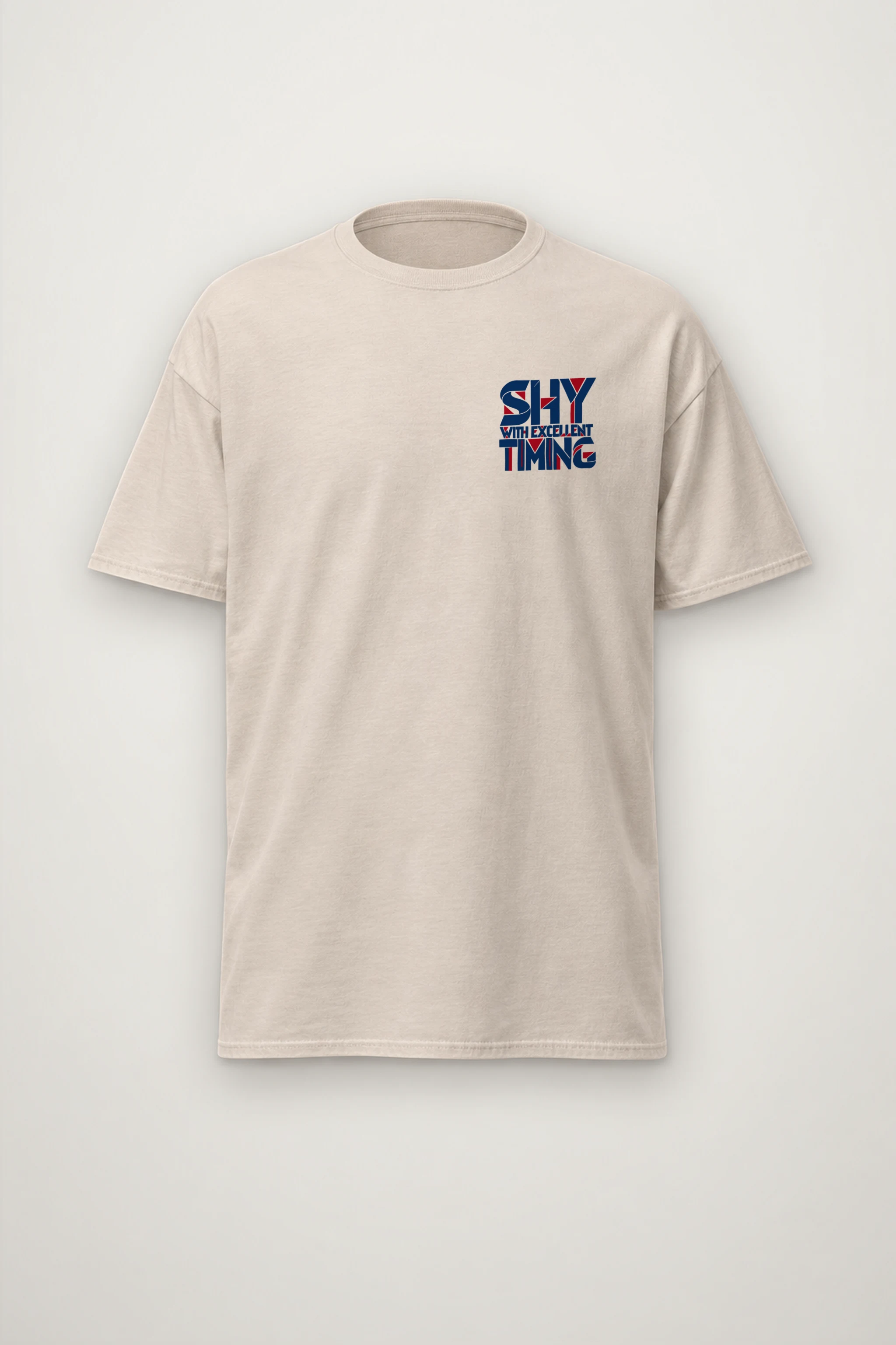 "Shy With Excellent Timing" Heavyweight Unisex Crewneck T-shirt