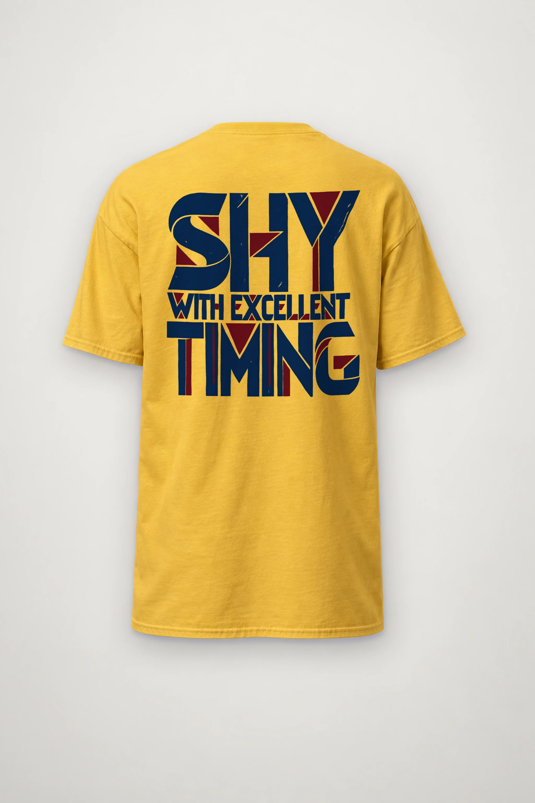 "Shy With Excellent Timing" Heavyweight Unisex Crewneck T-shirt