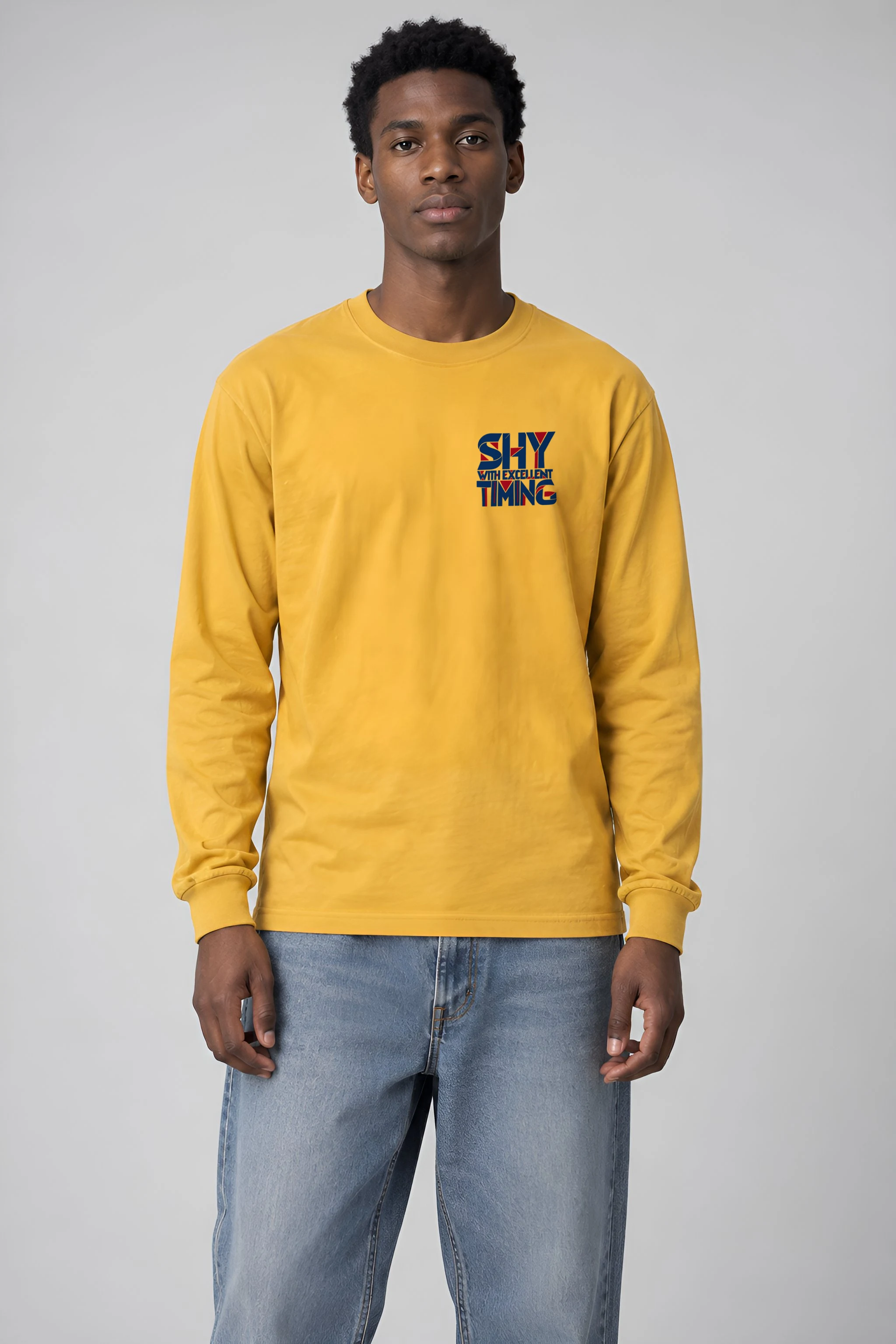 "Shy With Excellent Timing" Unisex Longsleeve T-shirt