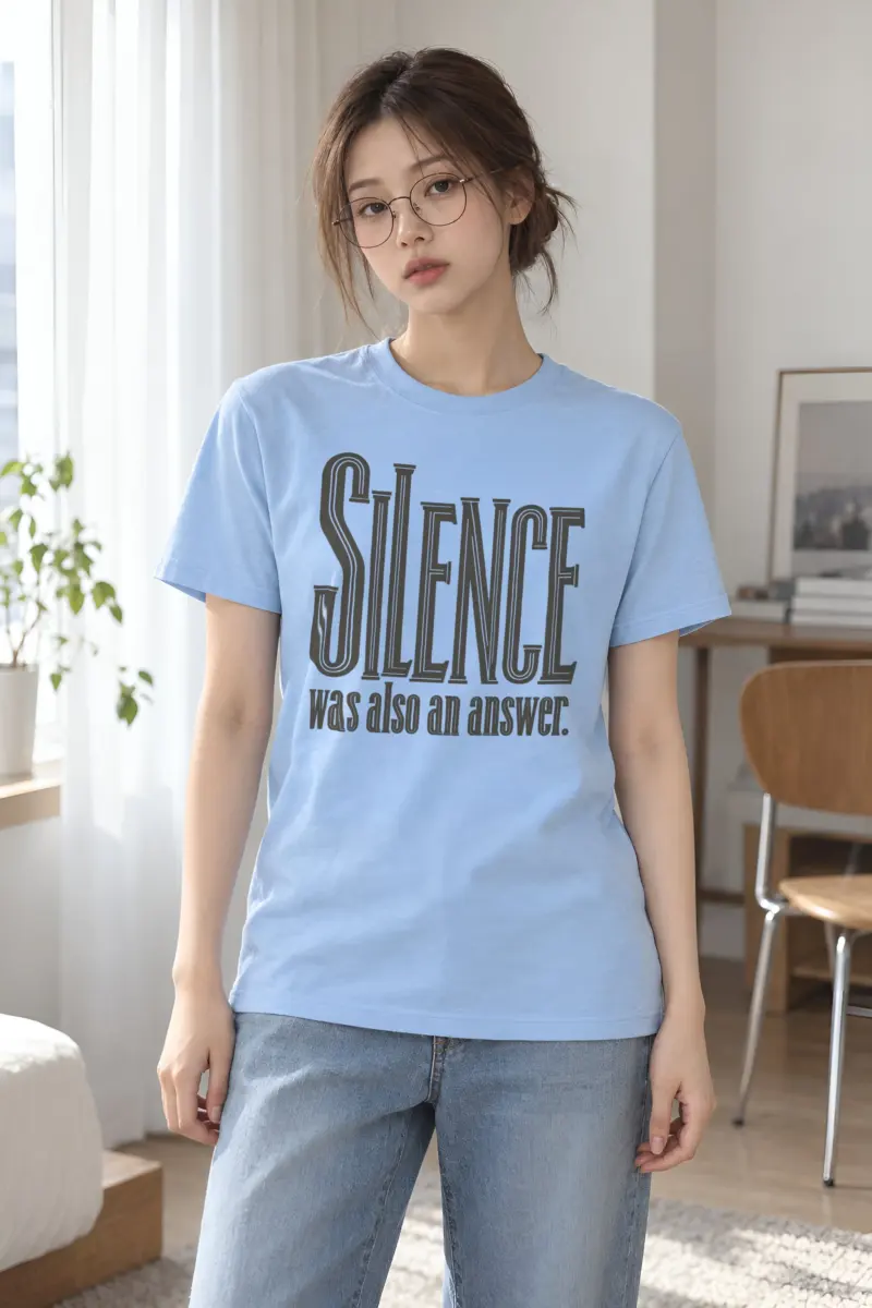 "SILENCE was also an answer." Heavyweight Unisex Crewneck T-shirt