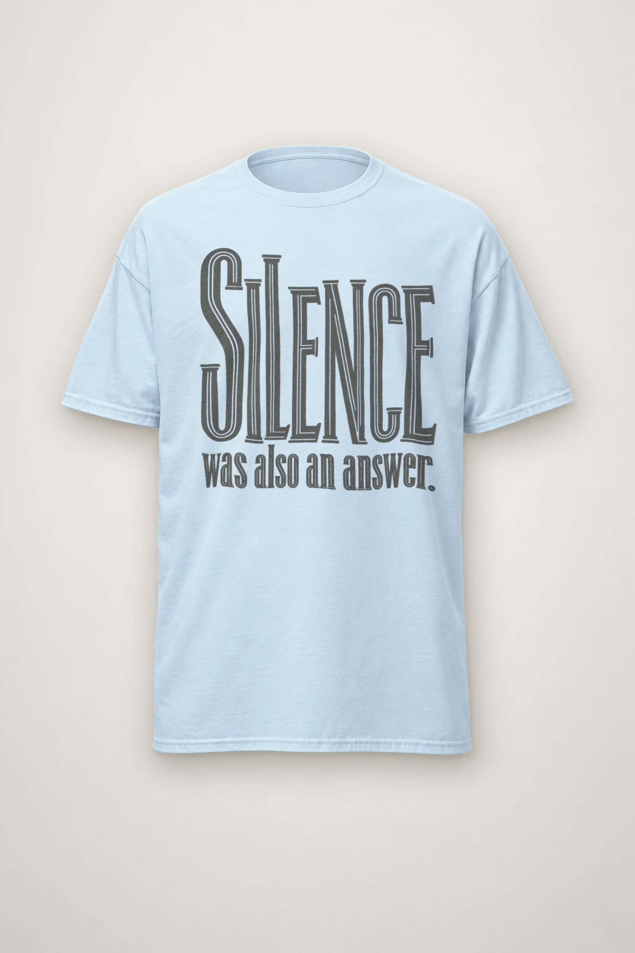 "SILENCE was also an answer." Heavyweight Unisex Crewneck T-shirt