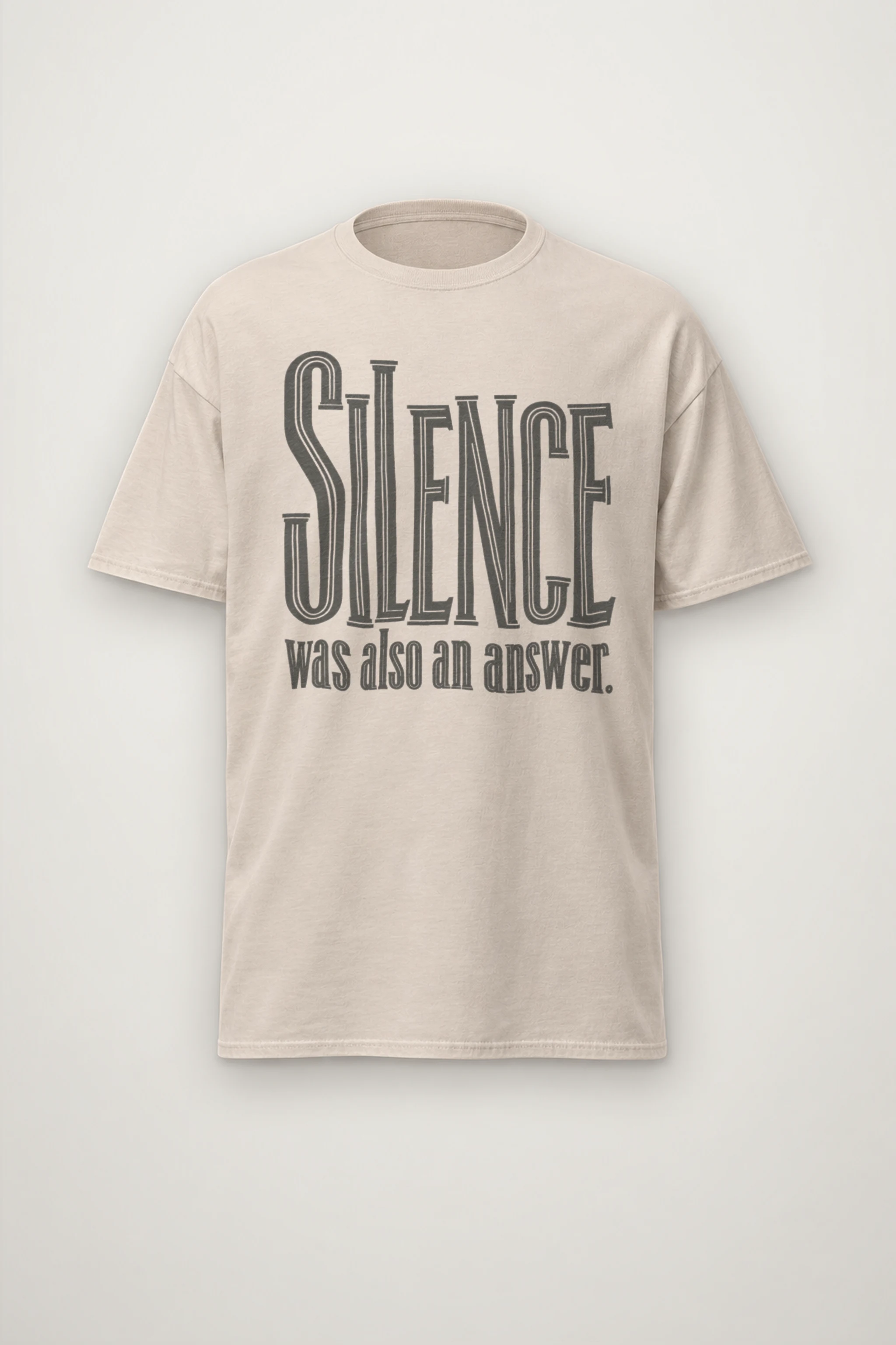 "SILENCE was also an answer." Heavyweight Unisex Crewneck T-shirt