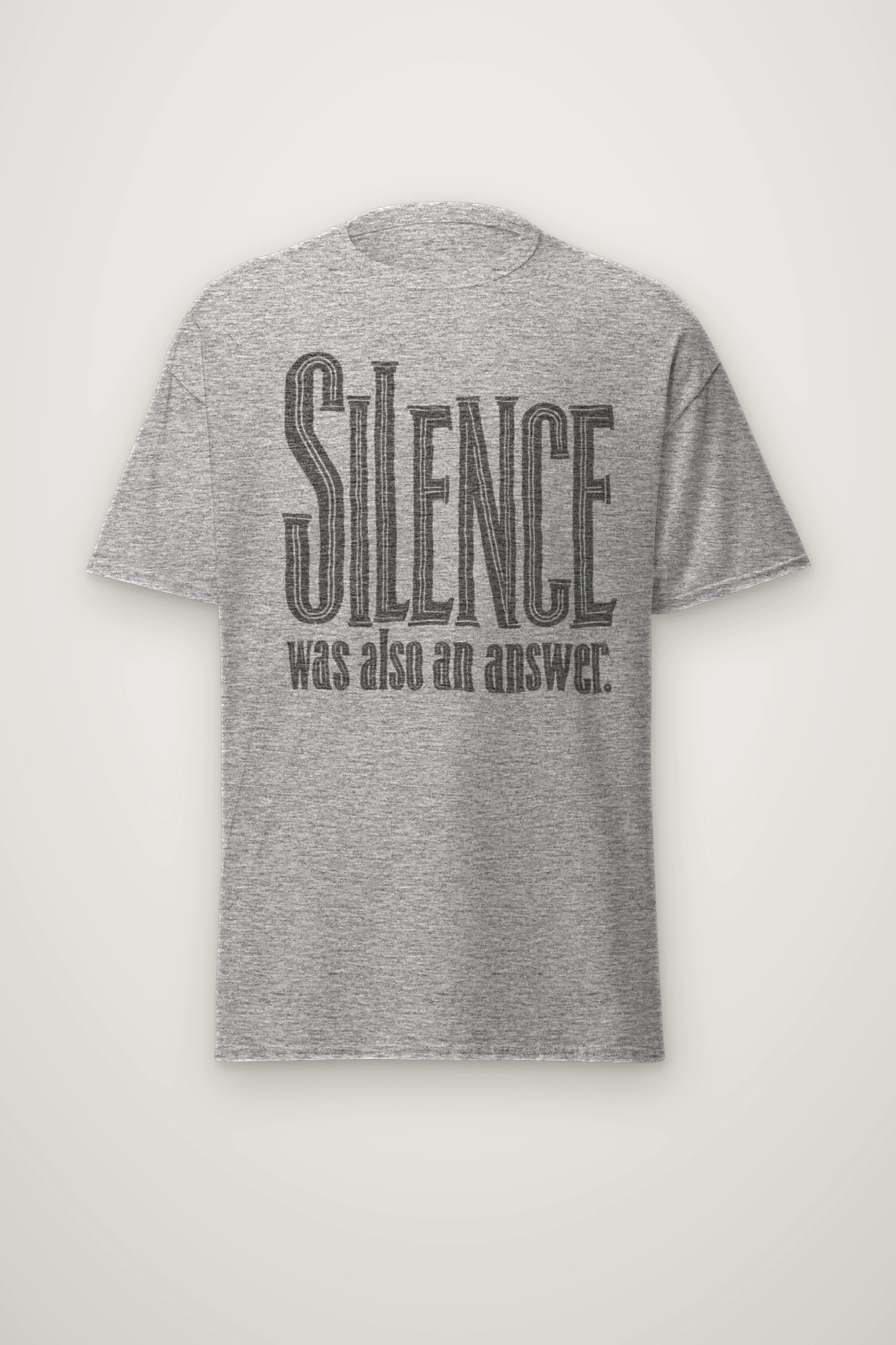 "SILENCE was also an answer." Heavyweight Unisex Crewneck T-shirt