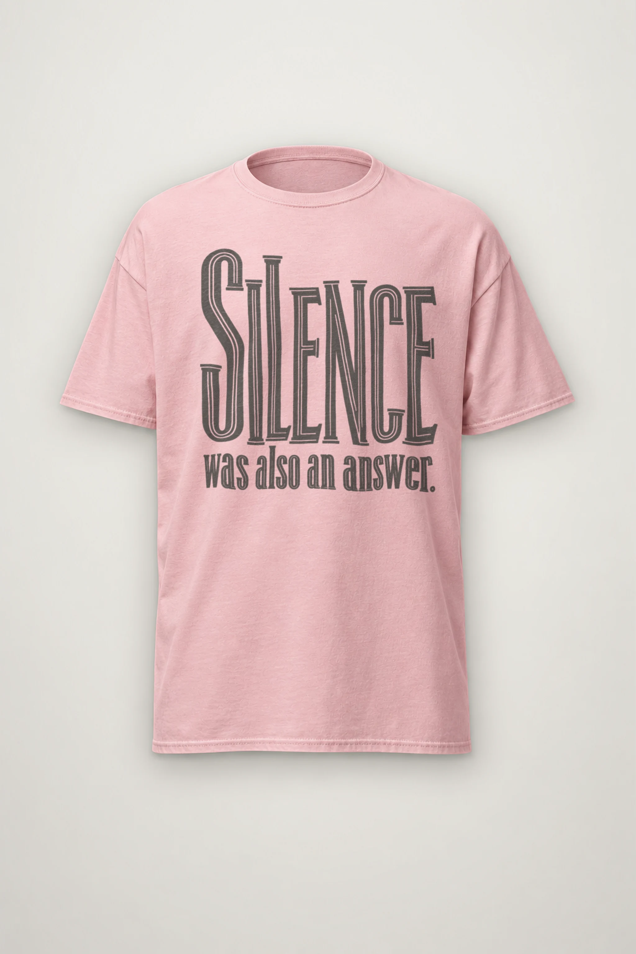 "SILENCE was also an answer." Heavyweight Unisex Crewneck T-shirt