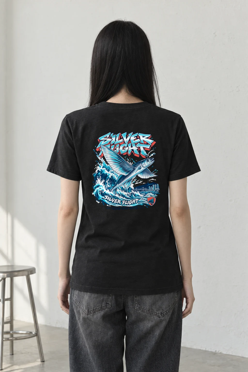 "Silver Flight Busan Open Water" Heavyweight Unisex Crewneck T-shirt