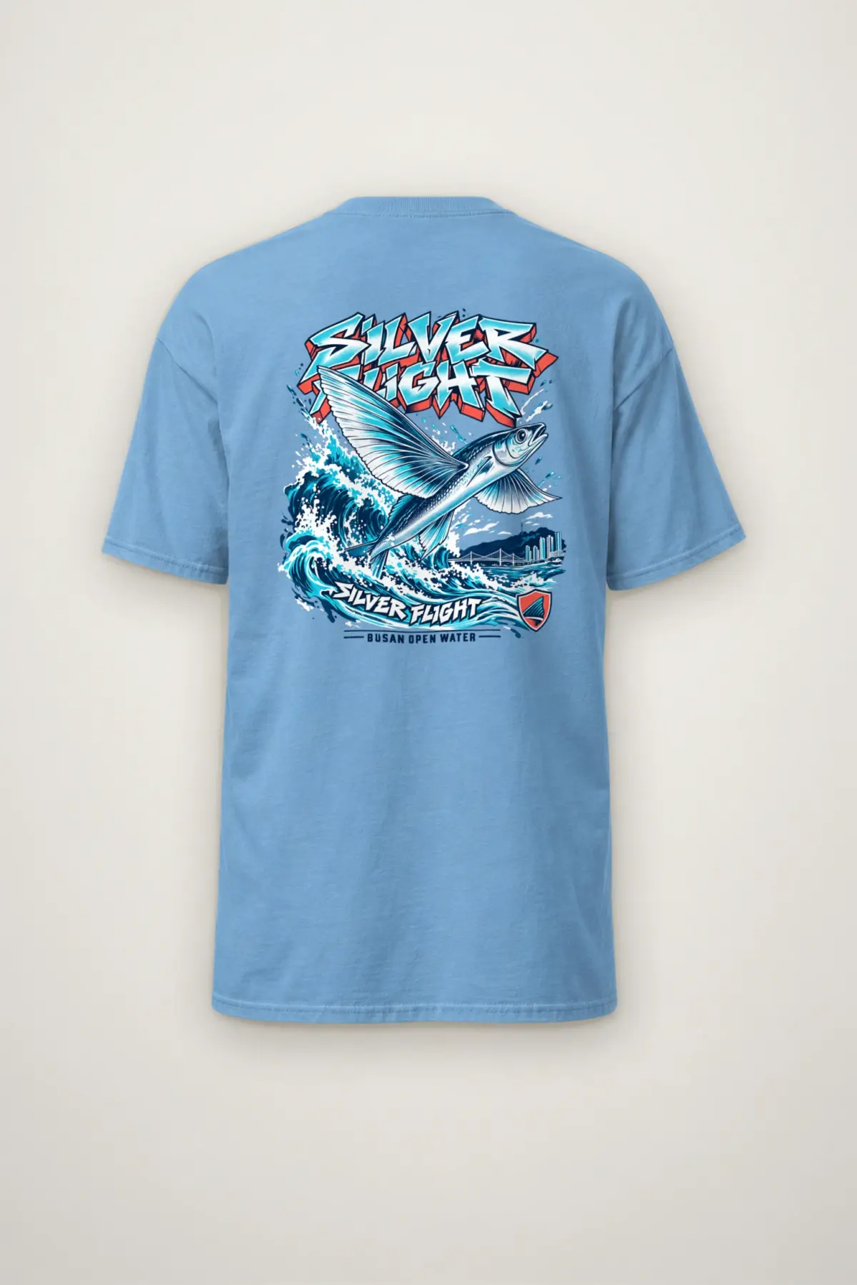 "Silver Flight Busan Open Water" Heavyweight Unisex Crewneck T-shirt
