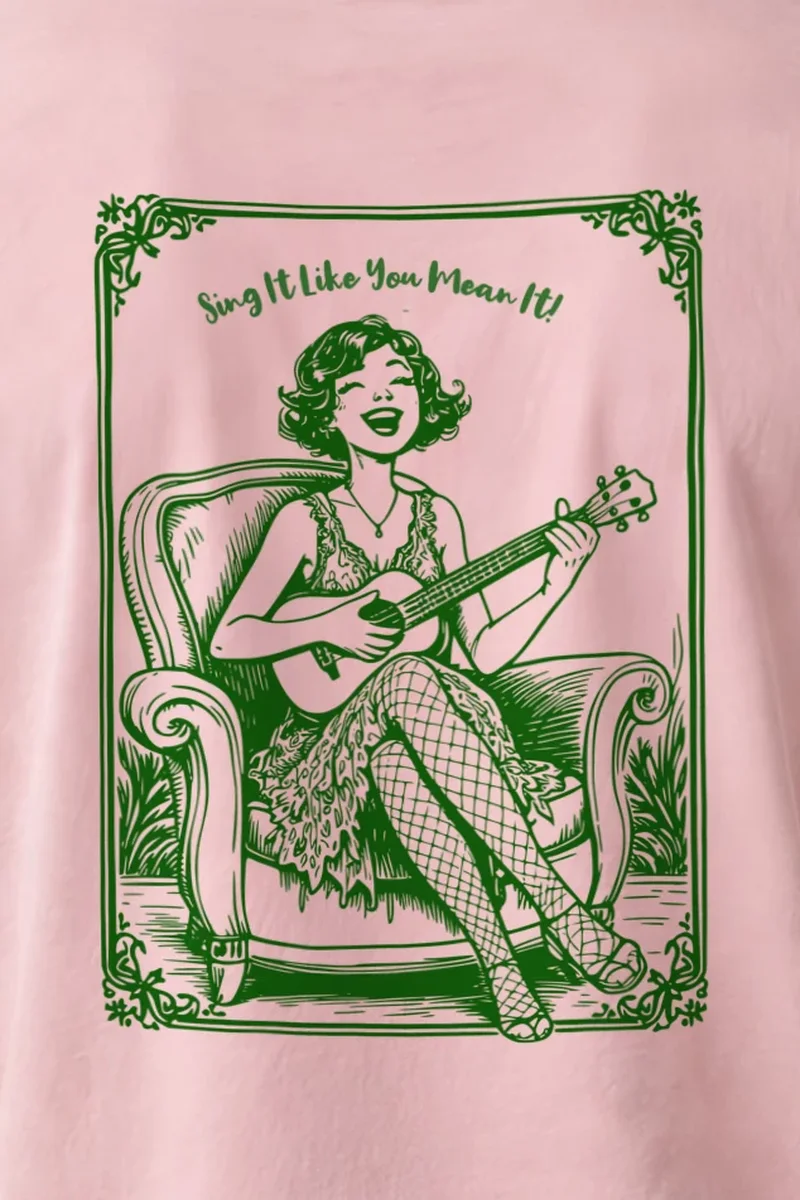 "Sing It Like You Mean It" Heavyweight Unisex Crewneck T-shirt