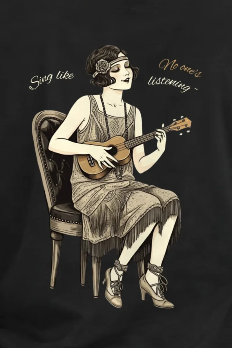 "Sing Like No One’s Listening" Heavyweight Unisex Crewneck T-shirt