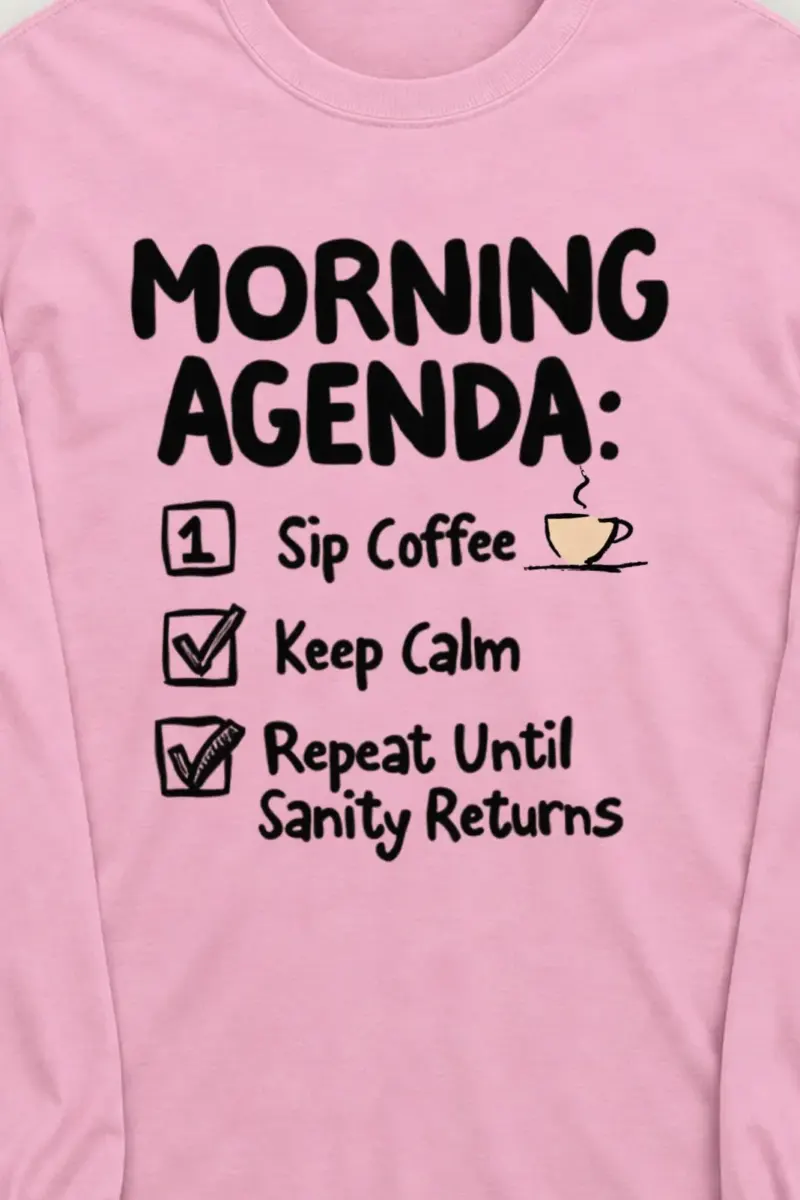 "Sip Coffee Keep Calm" Unisex Longsleeve T-shirt